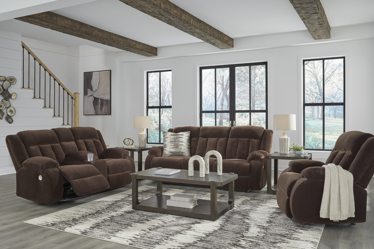 Free Wake Power Reclining Living Room Set In Chocolate by Ashley