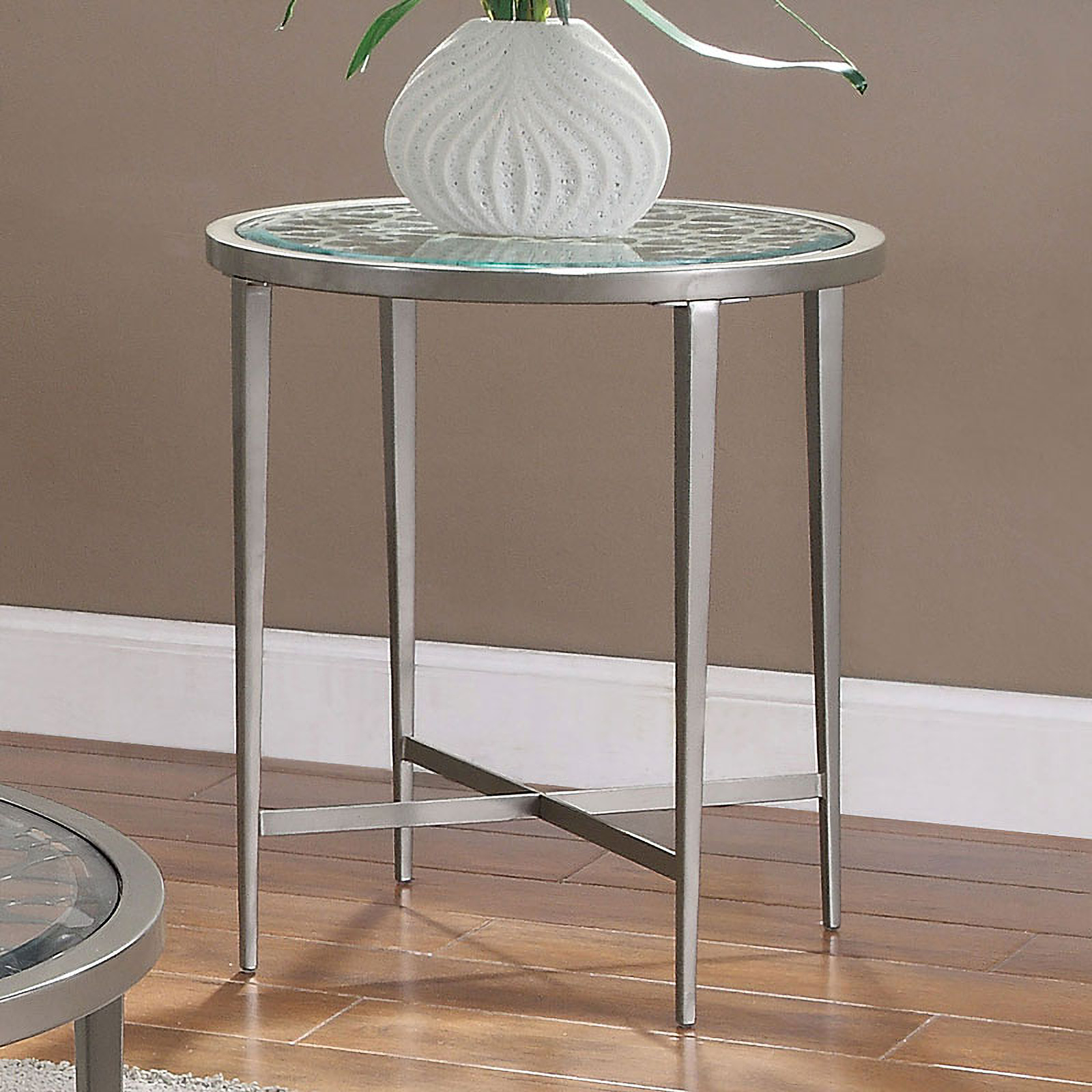 Freja White End Table