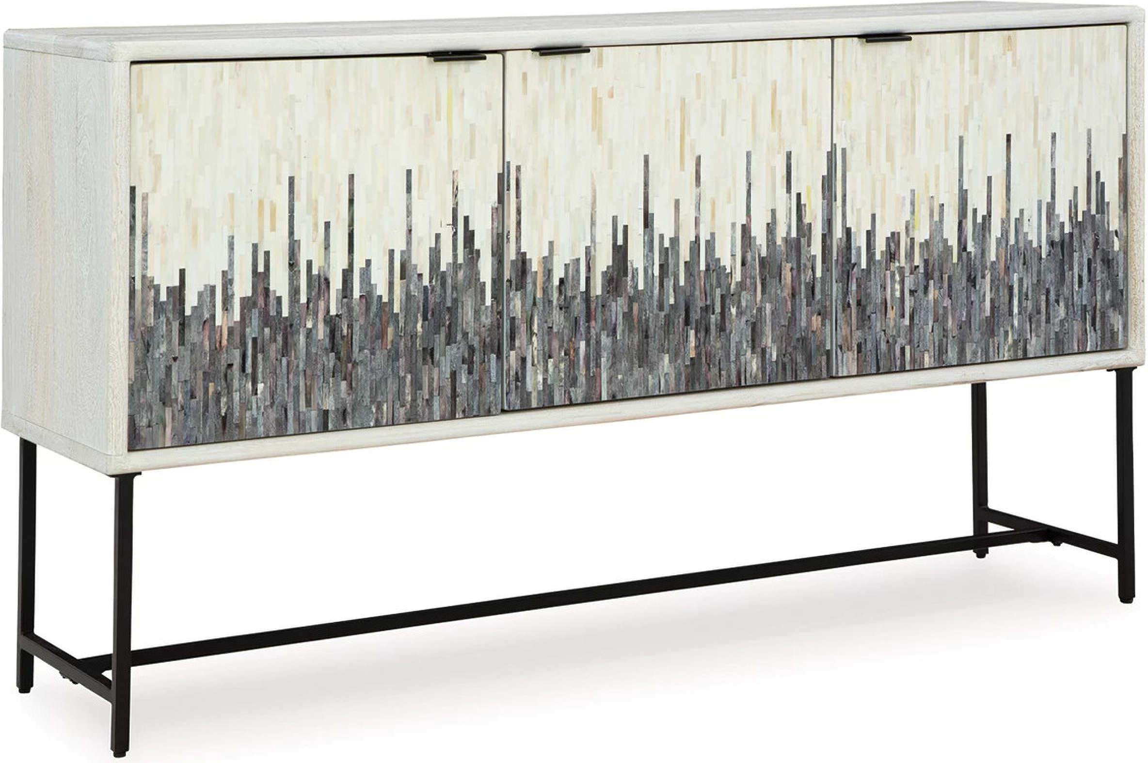 Freyton Accent Cabinet In White and Gray