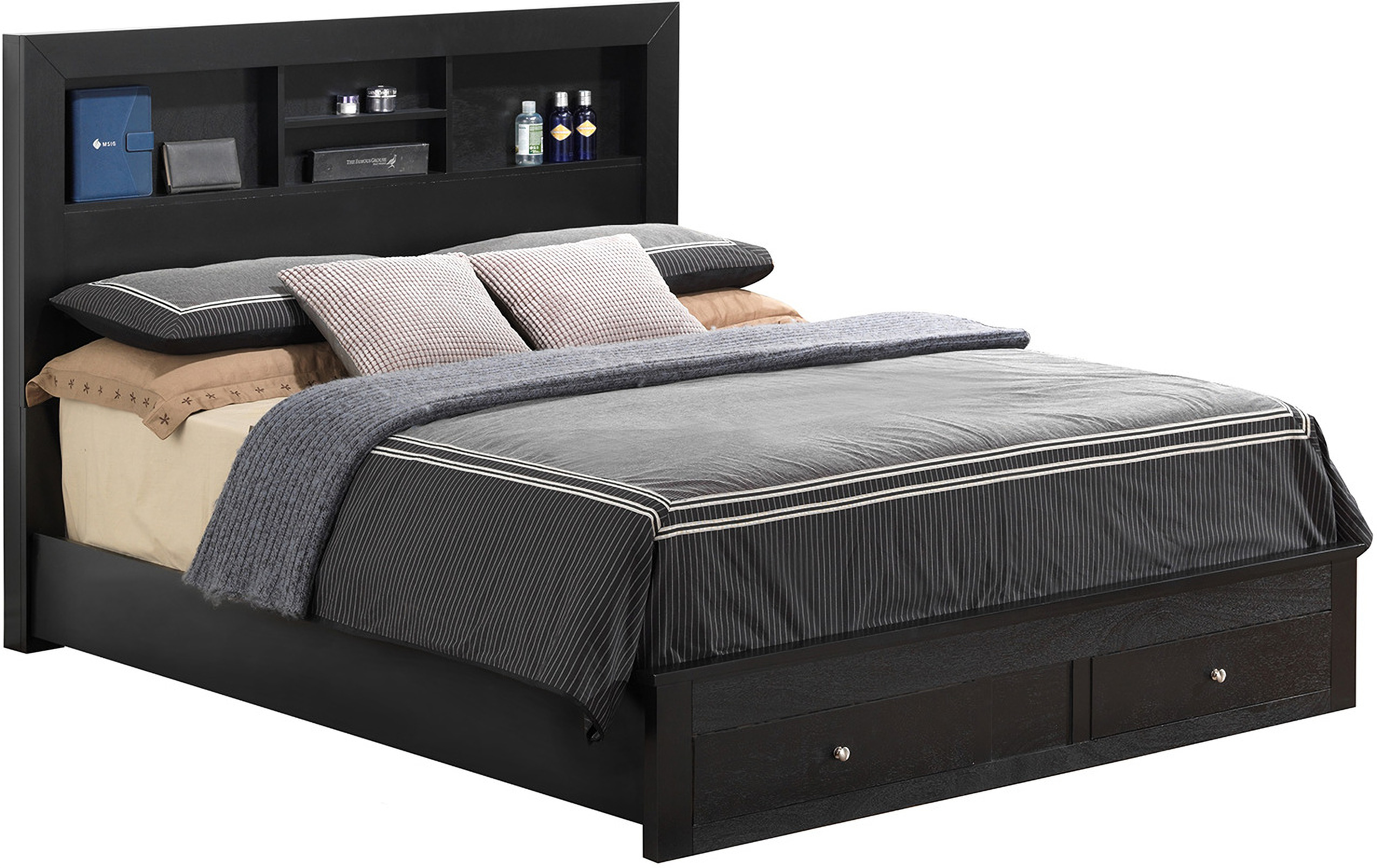Black Super King Bed With Storage