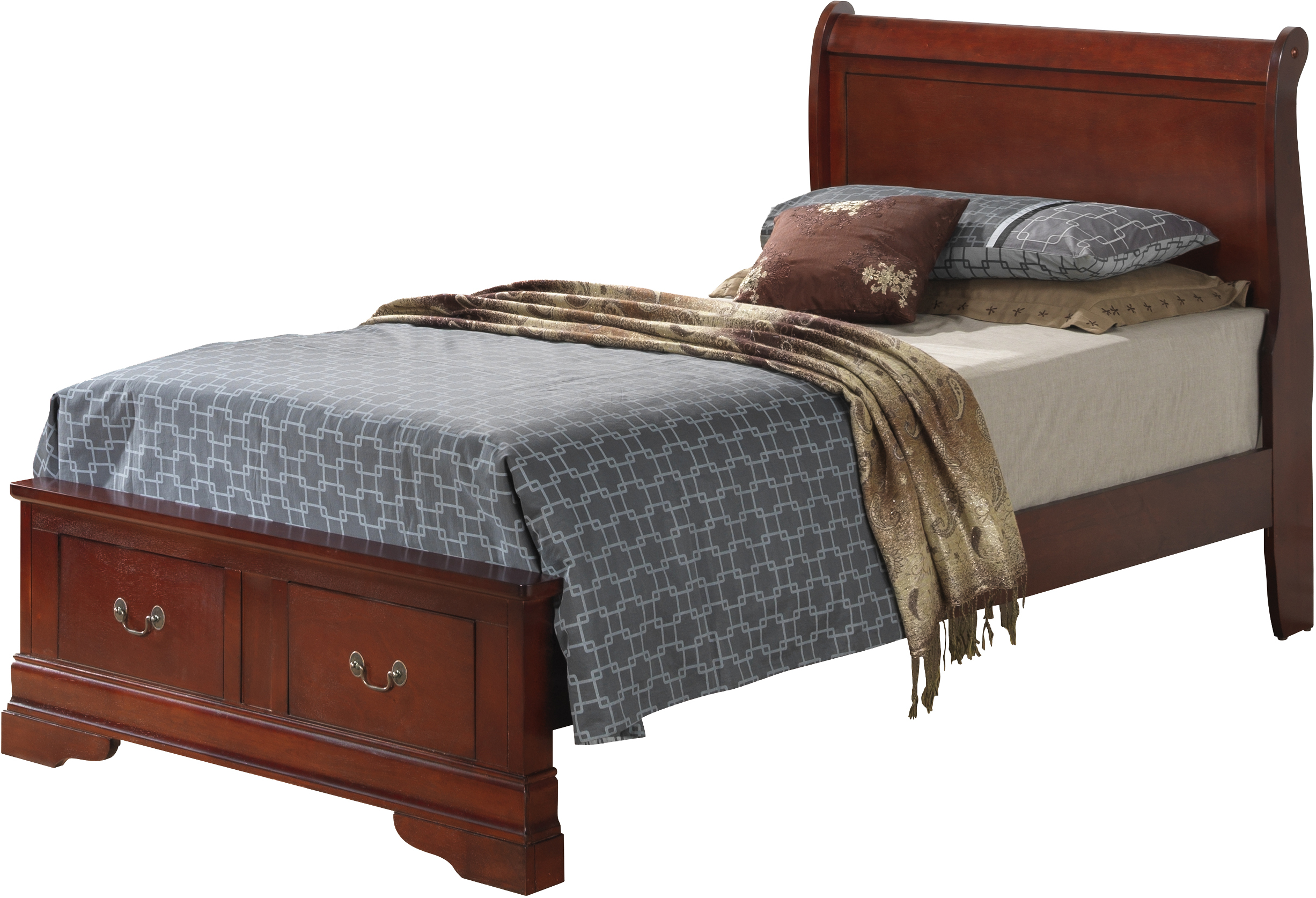 Glory Furniture G3100 Storage Bedroom Set in Cherry