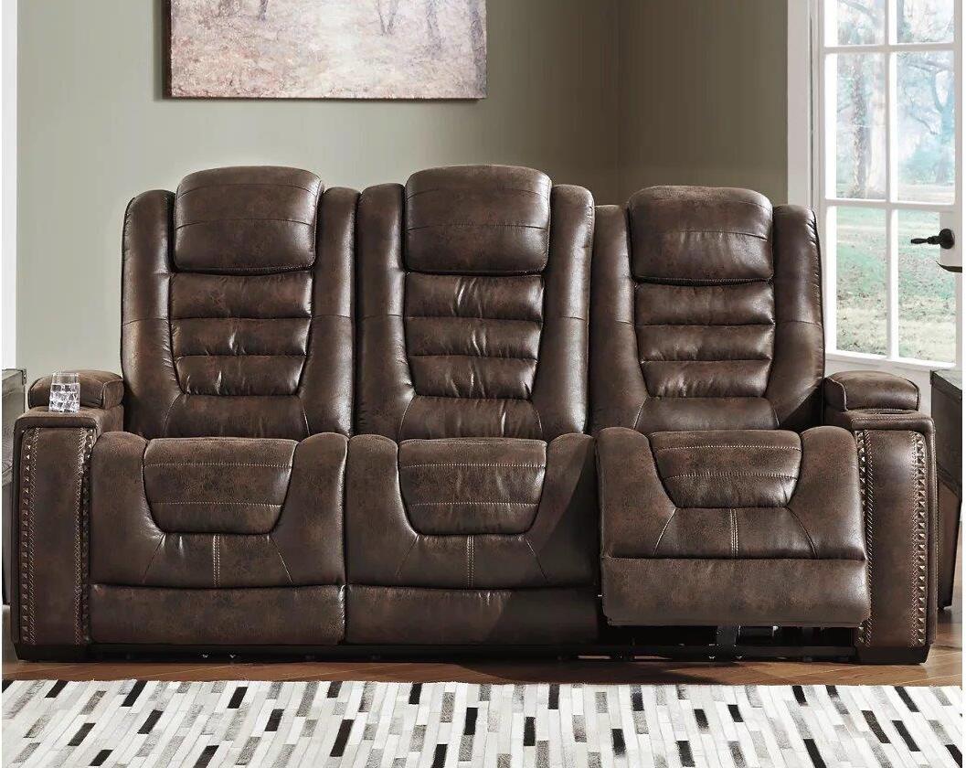 game zone bark power reclining sofa with adjustable headrest