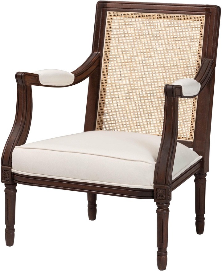 Garridan Accent Chair In Dark Brown by Baxton Studio 1StopBedrooms