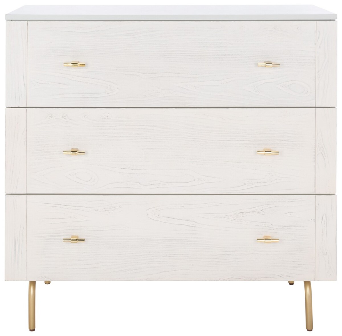 Genevieve 3 Drawer Dresser in Grey by Safavieh 1StopBedrooms