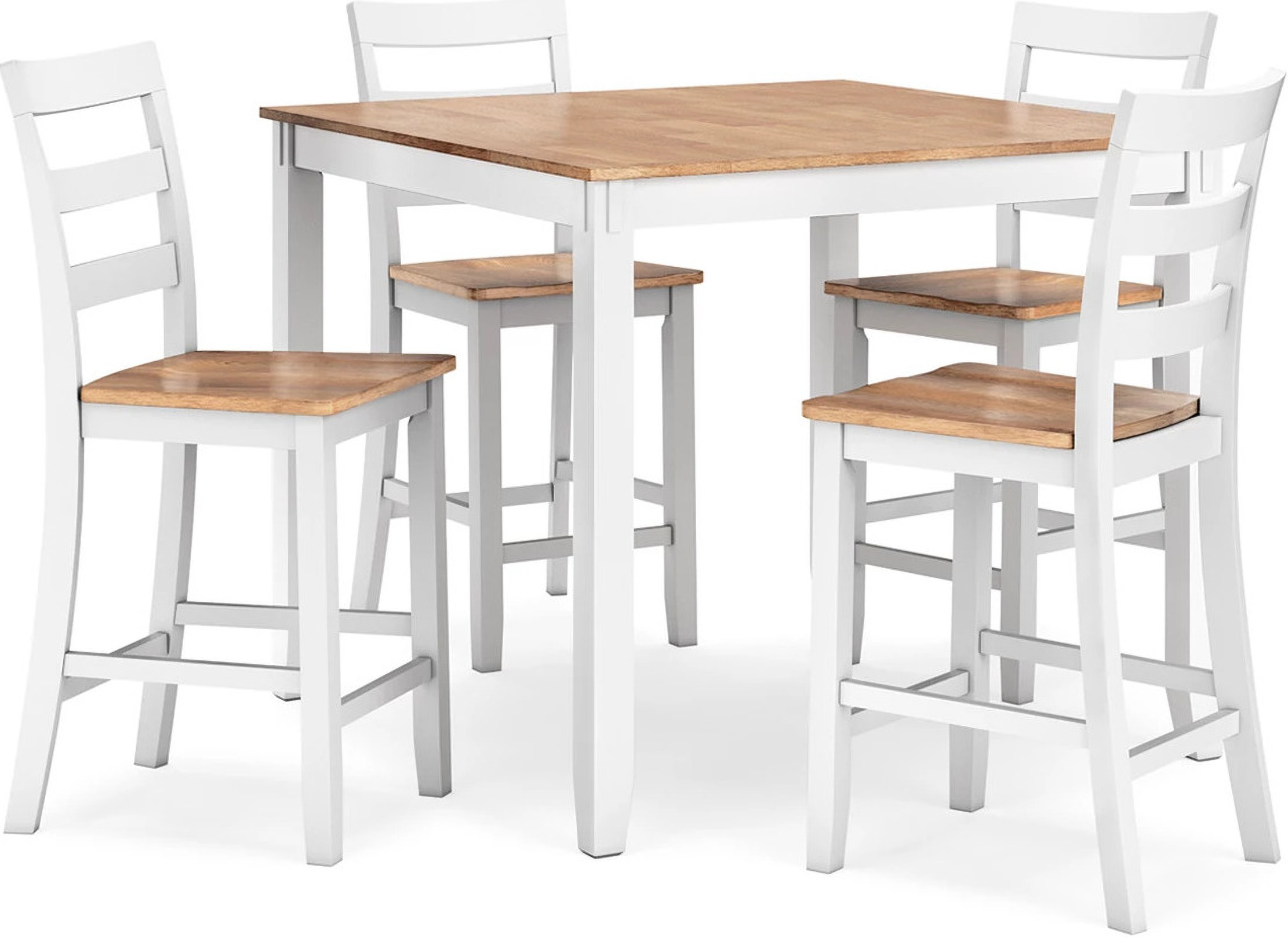 Gesthaven 5-Piece Dining Room Set In Natural and White