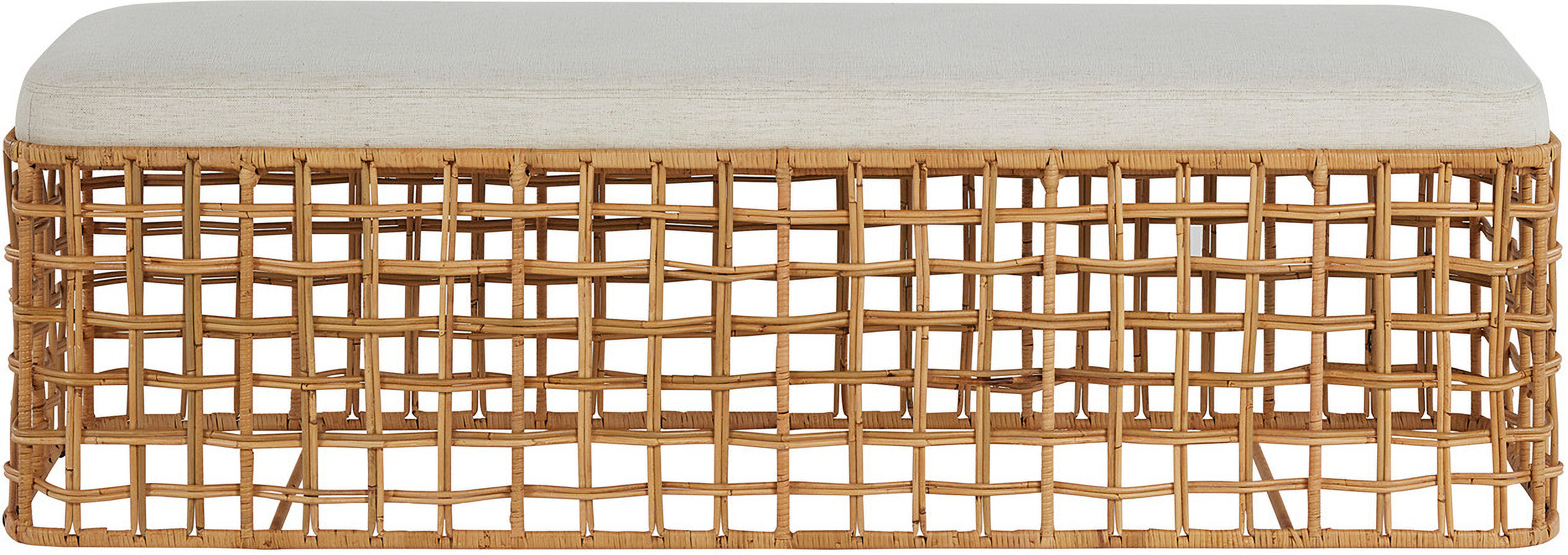 Getaway Natural Rattan Bench by Universal | 1StopBedrooms