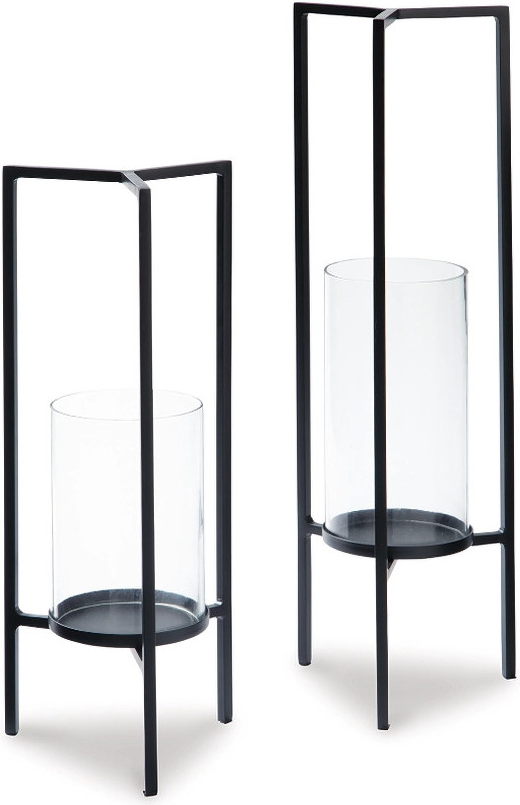 Ginette Black Candle Holder Set by Ashley Furniture 1StopBedrooms