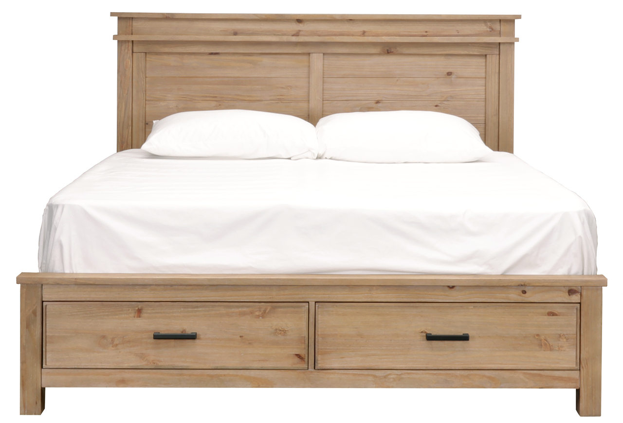 Glacier Point Queen Storage Bed In Golden Java by A-America | 1StopBedrooms