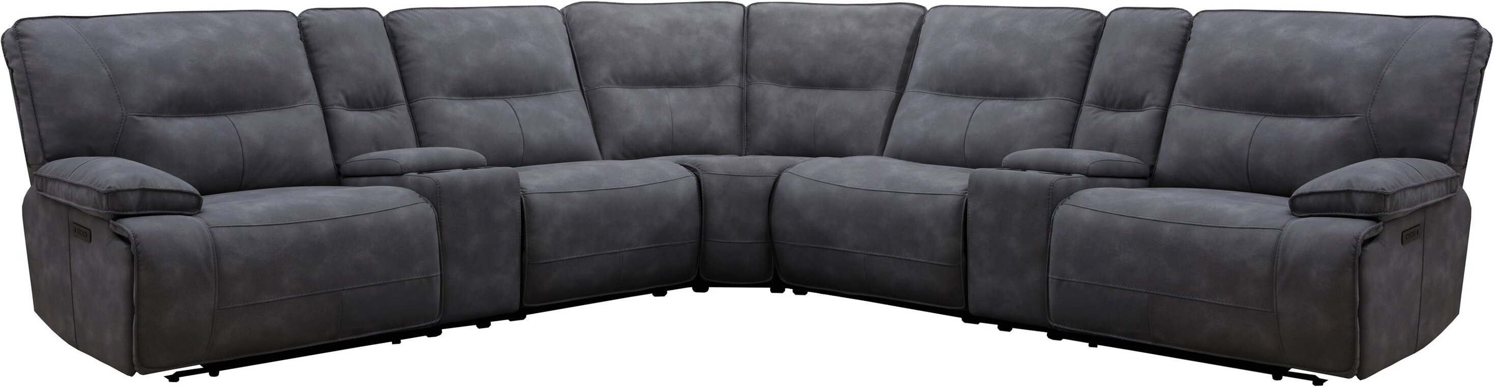 Gladiator 7 Piece Modular Power Zero Gravity Reclining Sectional With