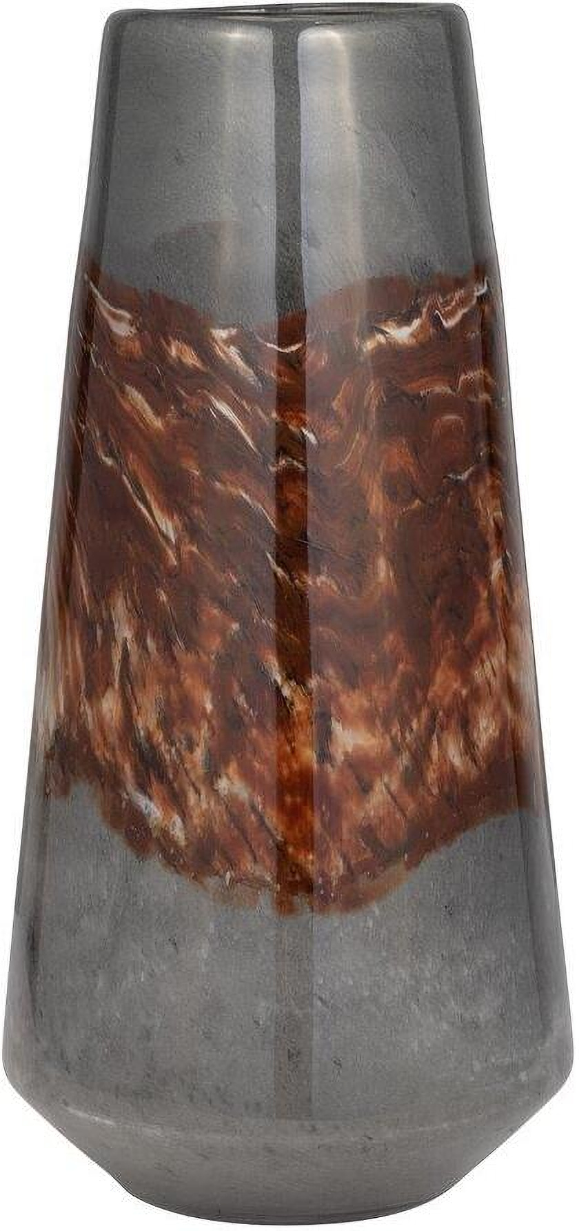 Glass 17 Inch Vase Grey And Brown by Sagebrook Home | 1StopBedrooms