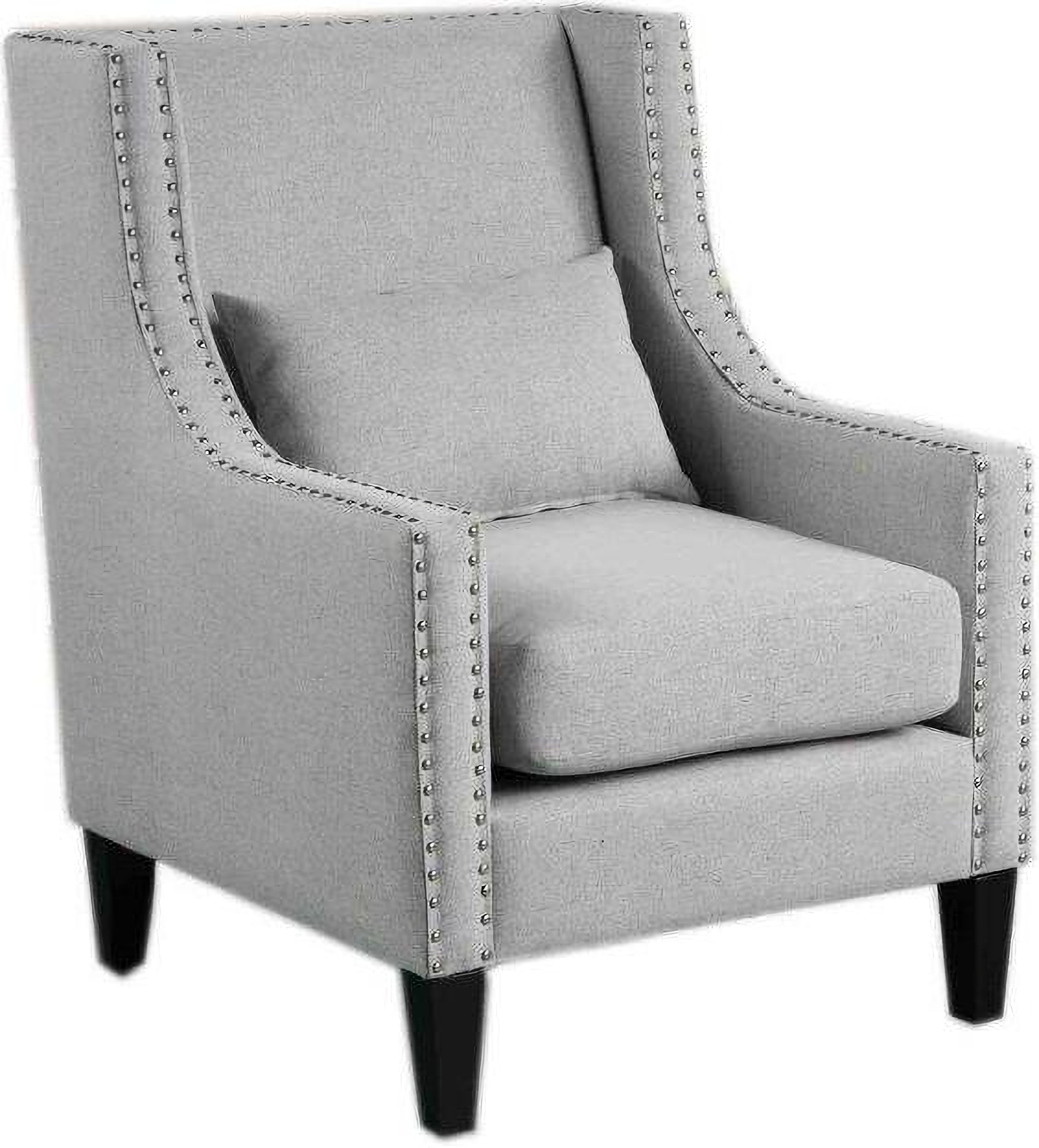 Glenn 20 Inch Transitional Fabric Arm Chair In Light Gray by Best