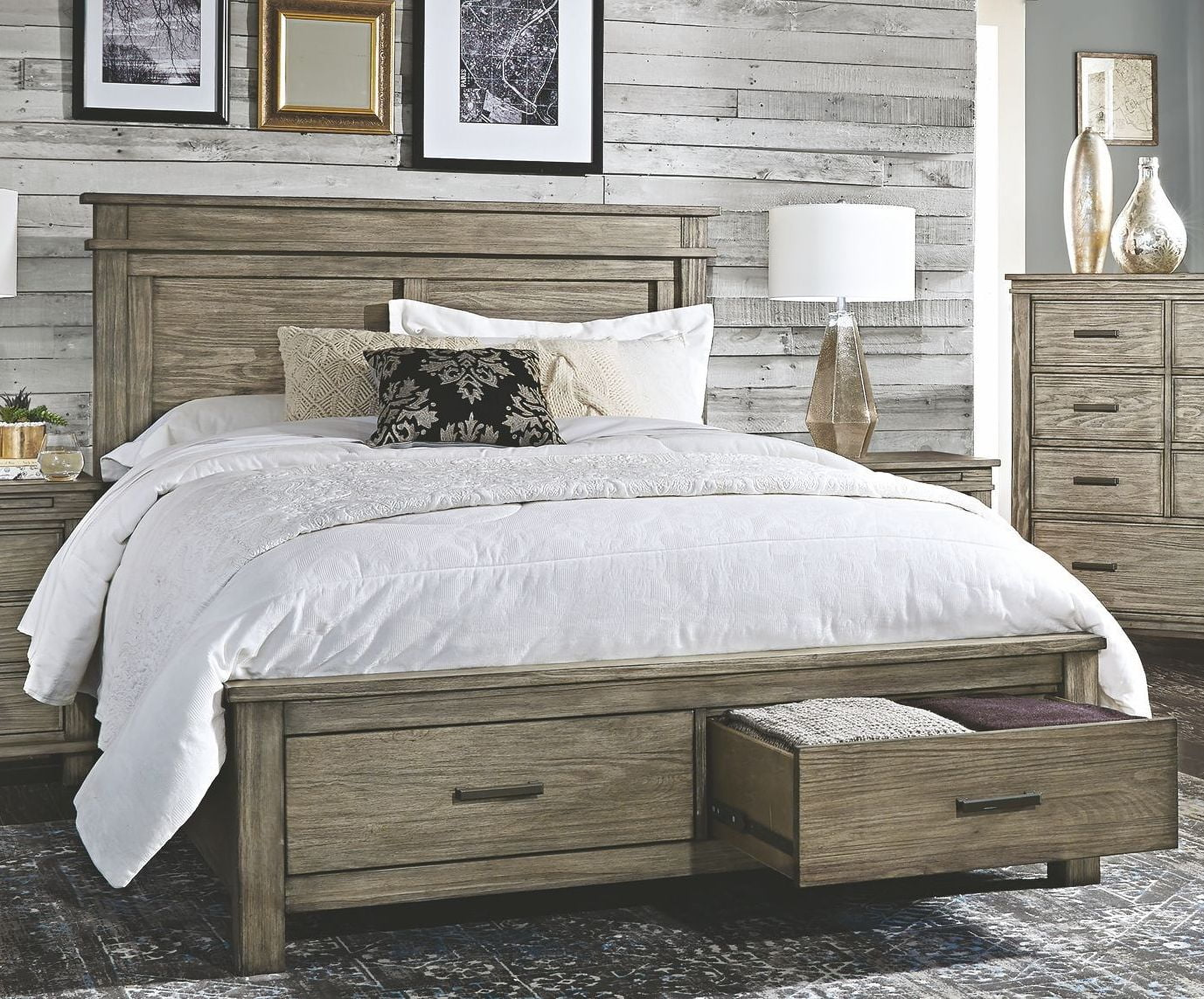 Russelyn Gray Platform Storage Bedroom Set from Ashley