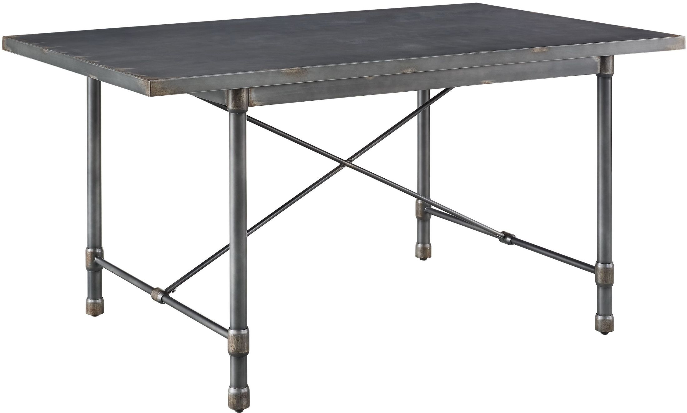 Grey Industrial Metal Top Dining Table Dining Tables Dining & Kitchen