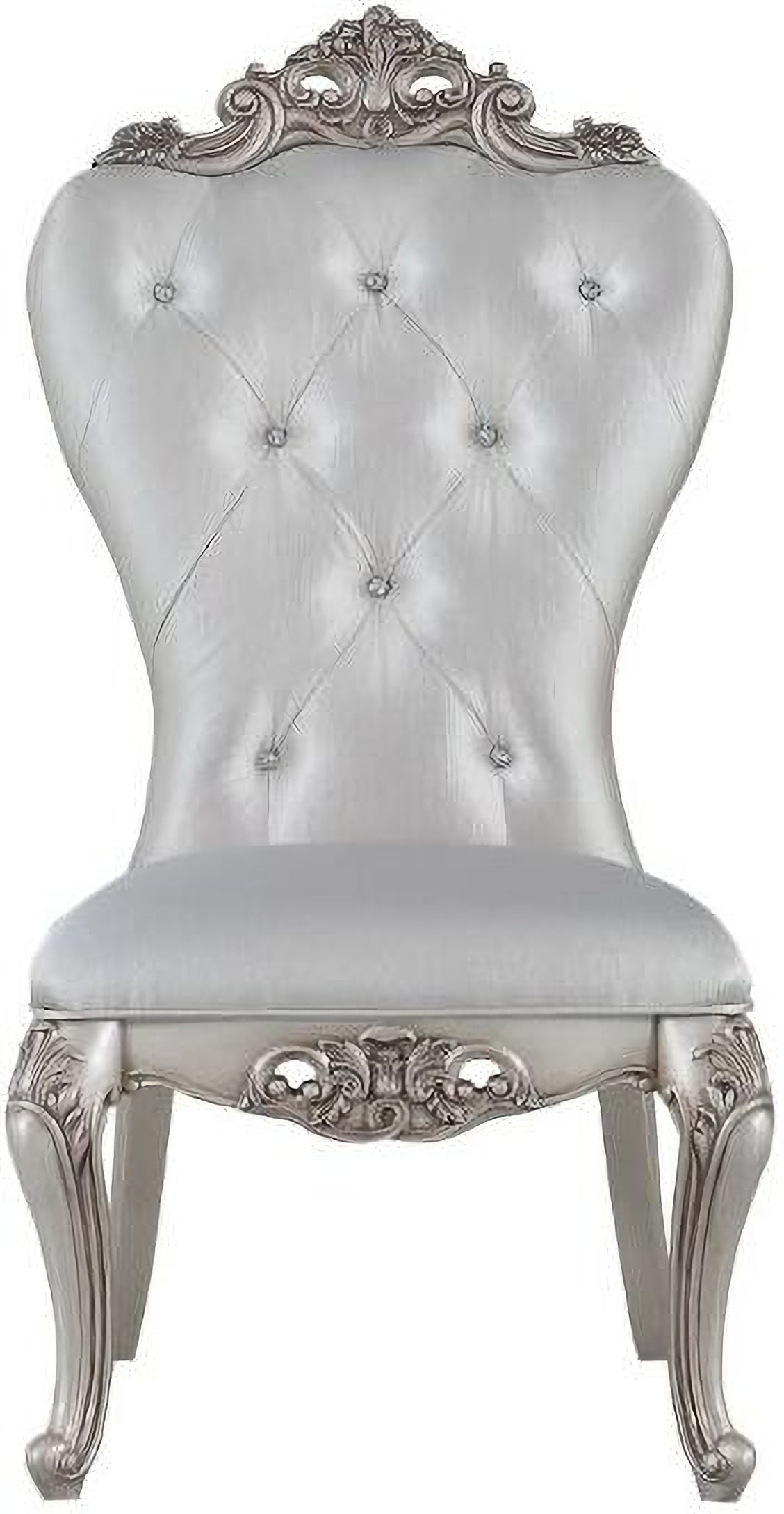 Glendale Estates King Louis Back Arm Chair in White