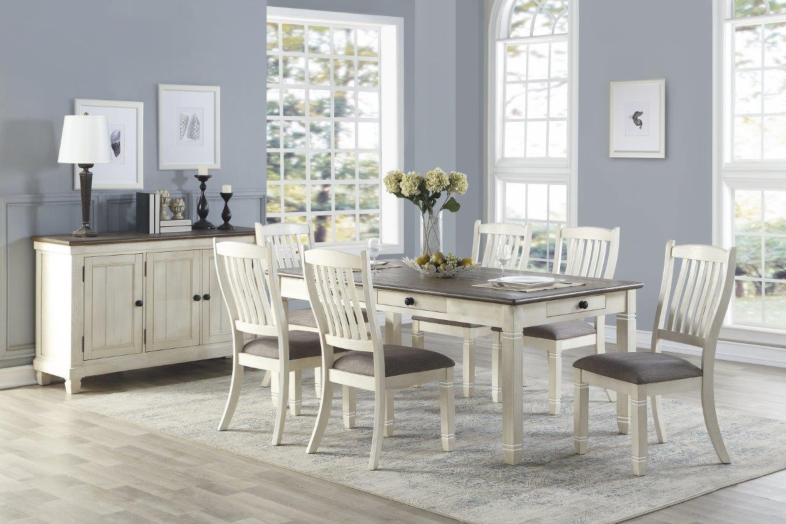 Granby Antique White And Rosy Brown Dining Room Set by Homelegance ...