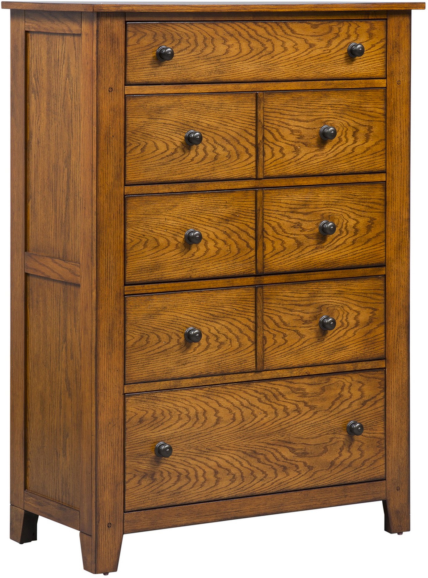Grandpa's Cabin Aged Oak 5 Drawer Chest by Liberty