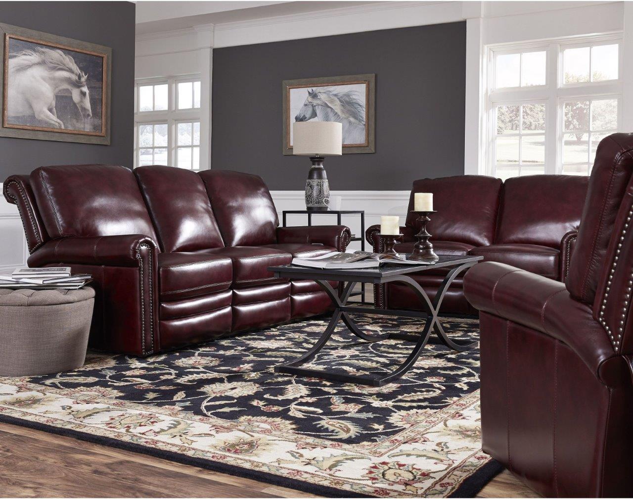 Get The Grant Leather Power Reclining, Pulaski Leather Sectional Sofa With Ottoman Black