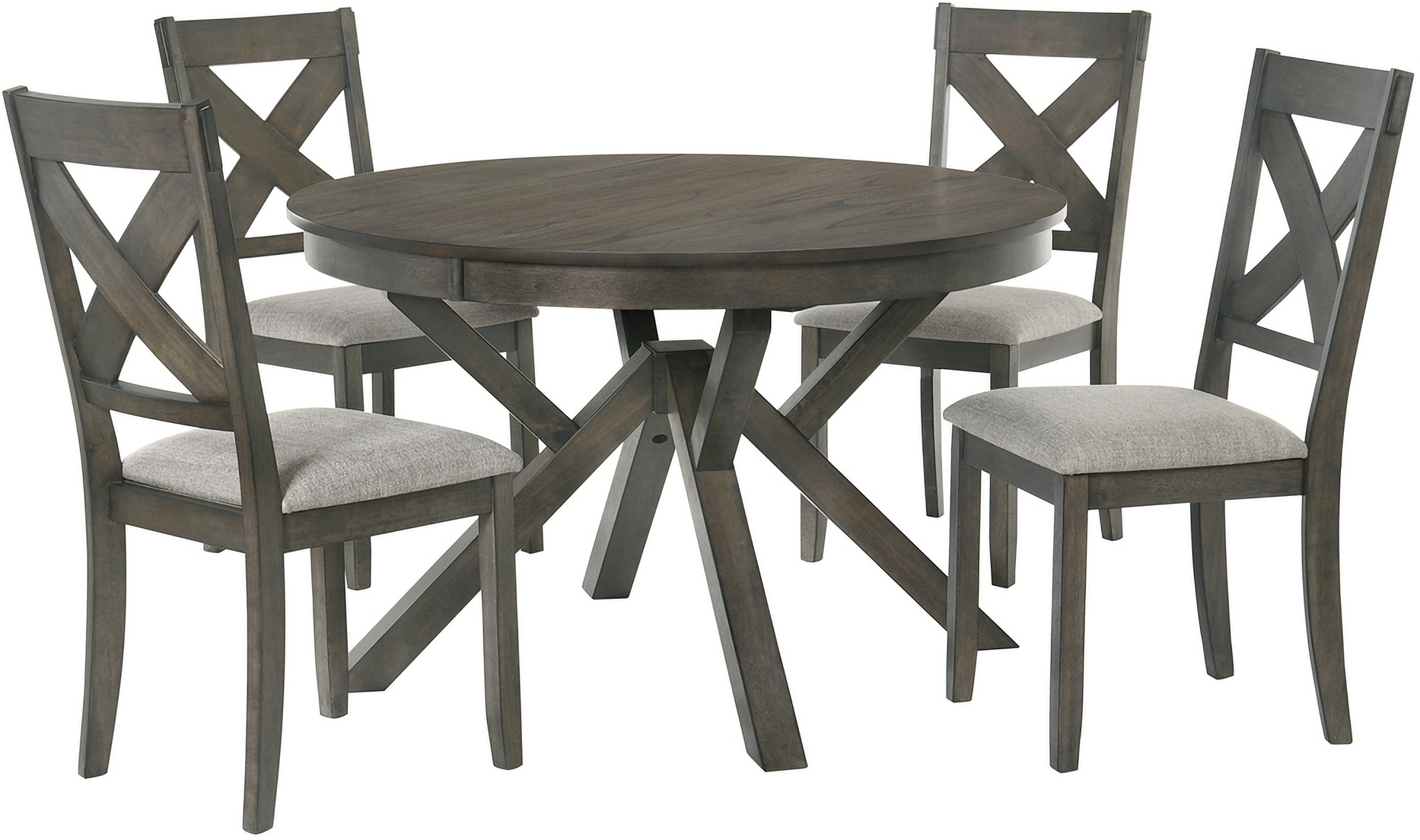 Gulliver Rustic Brown Round Dining Table from New Classic