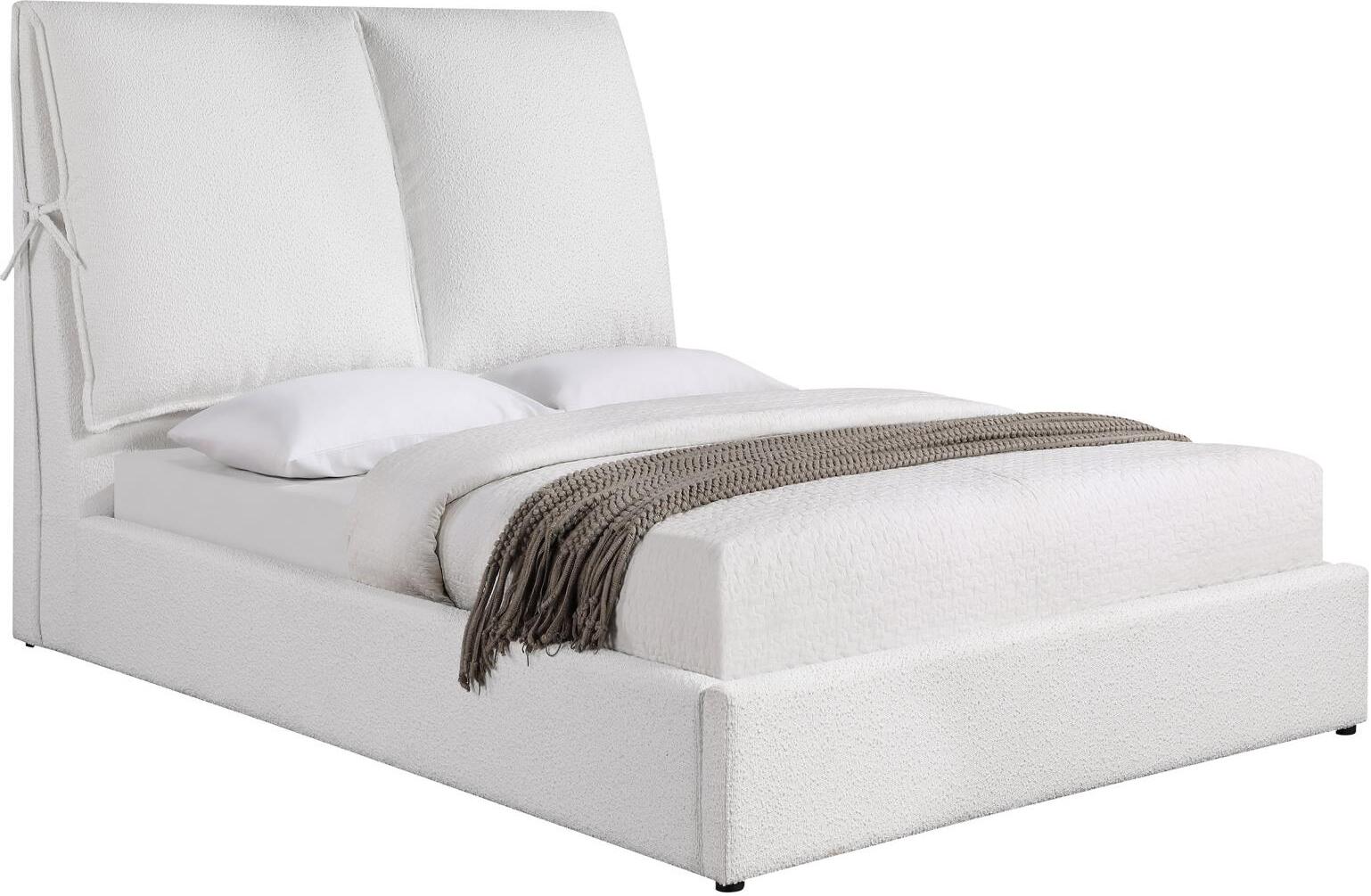 Gwendoline Upholstered Eastern King Platform Bed With Pillow Headboard White By Coaster Gwendoline Upholstered Eastern King Platform Bed With Pillow Headboard White By Coaster