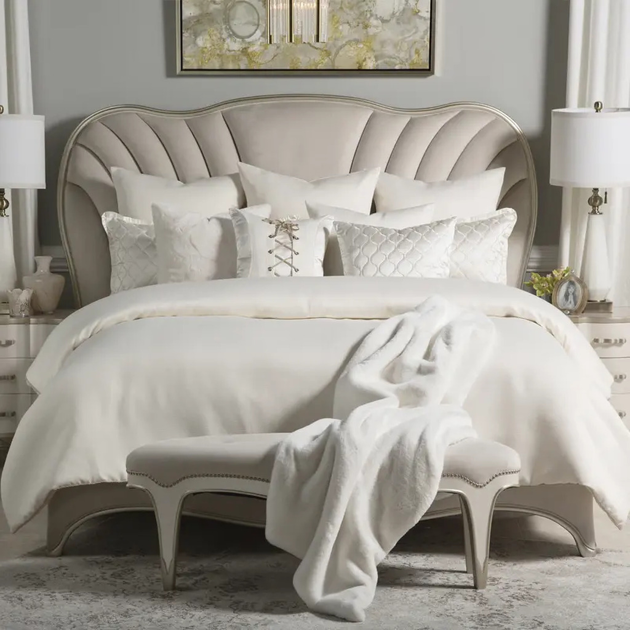 Hailey 10 Piece King Comforter Set In Ivy