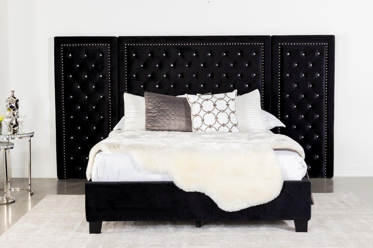 Tufted cal king store bed frame