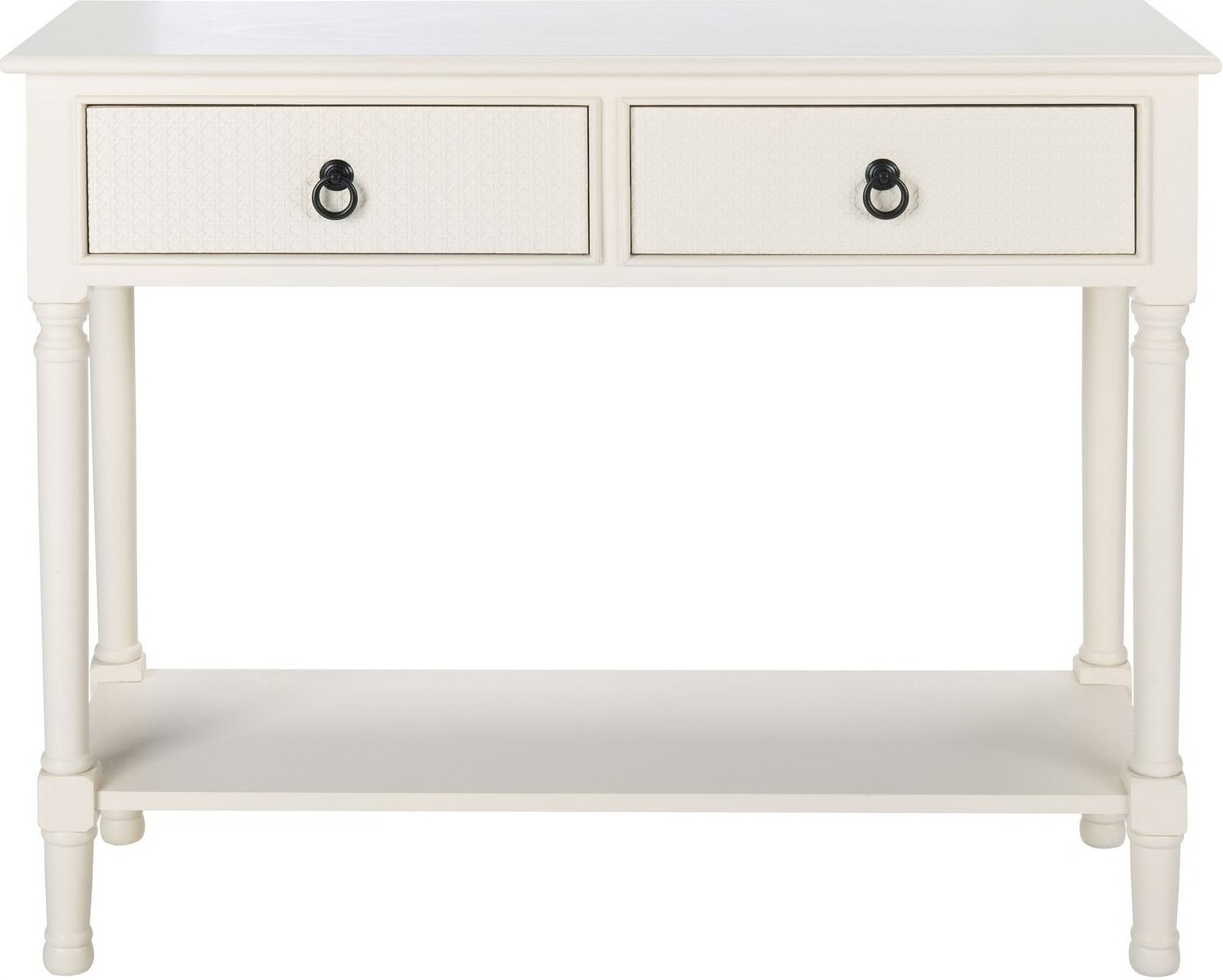 DRW Console In Abete 63x26x83 Cm - Tavolo Da Ingresso Stile Orientale, Colore Nero E Argento