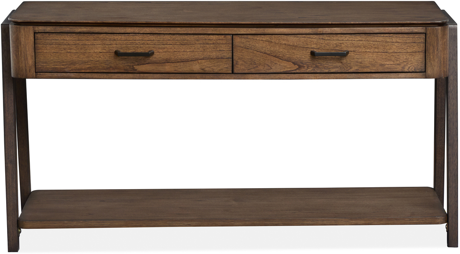 Hallie Rectangular Sofa Table In Milk Chocolate And Dark Chocolate by ...