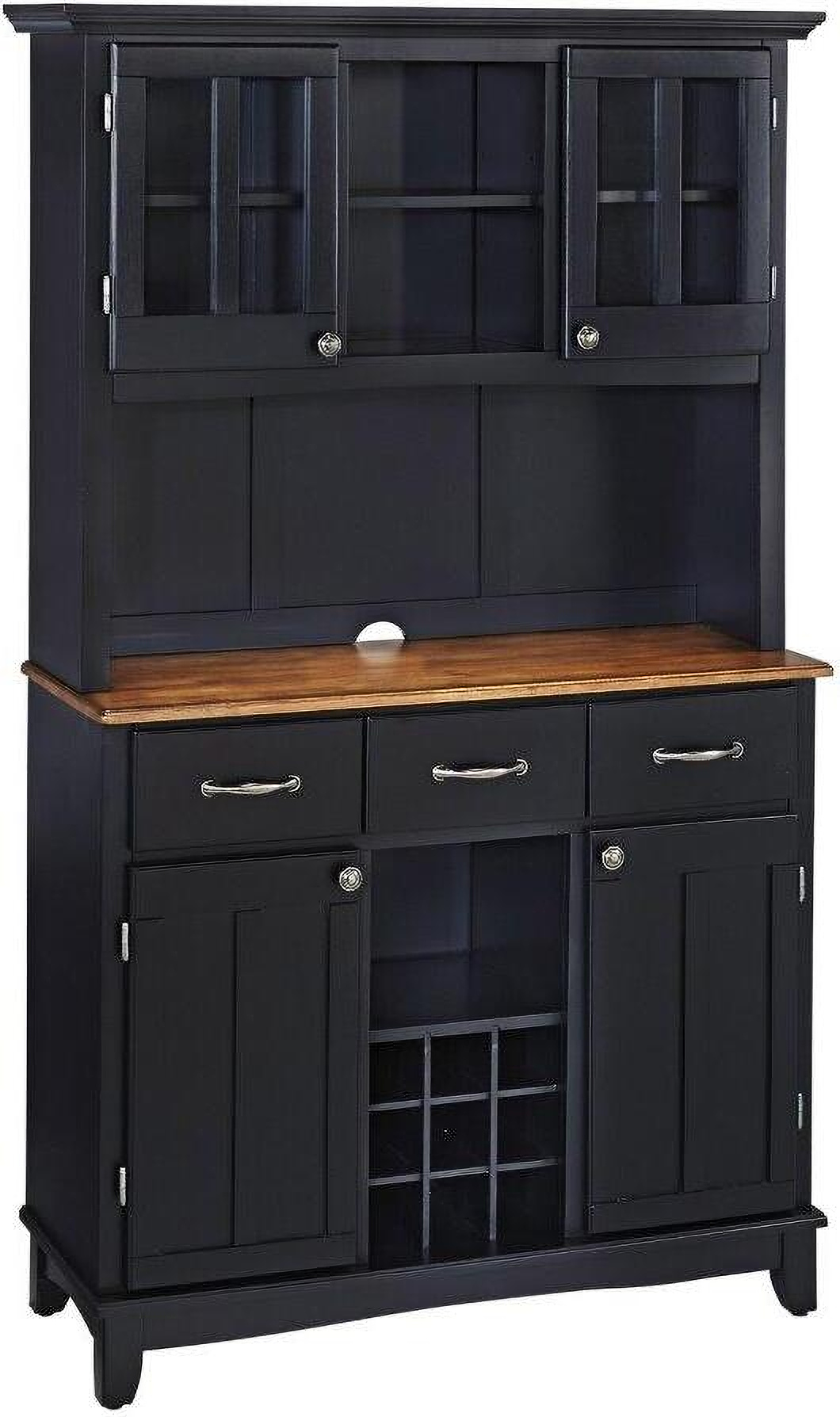 Hampton Black Buffet with Hutch 5100 0046 42 by Homestyles