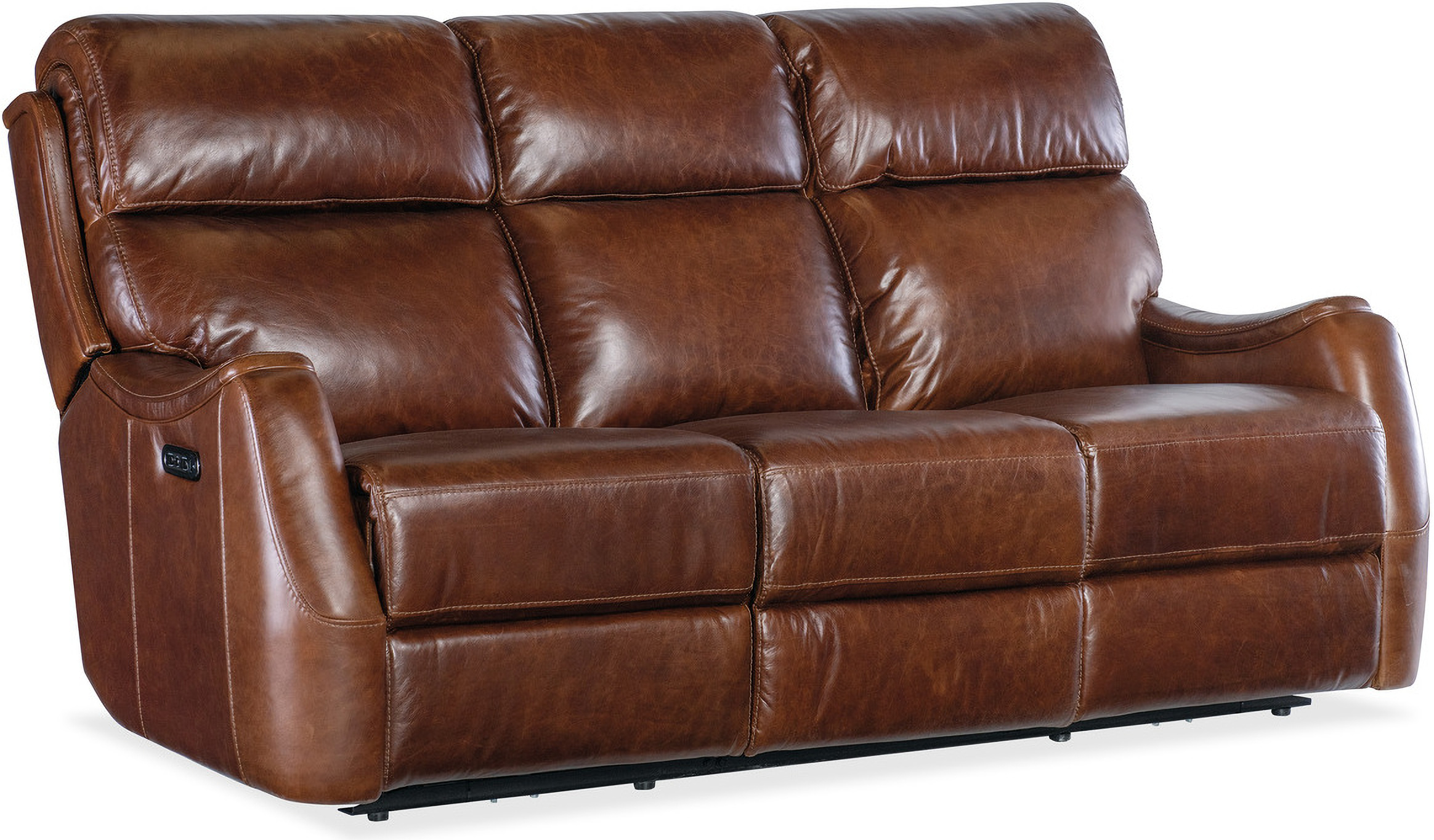 Harlan Zero Gravity Power Sofa W/Power Headrest In Brown by Hooker