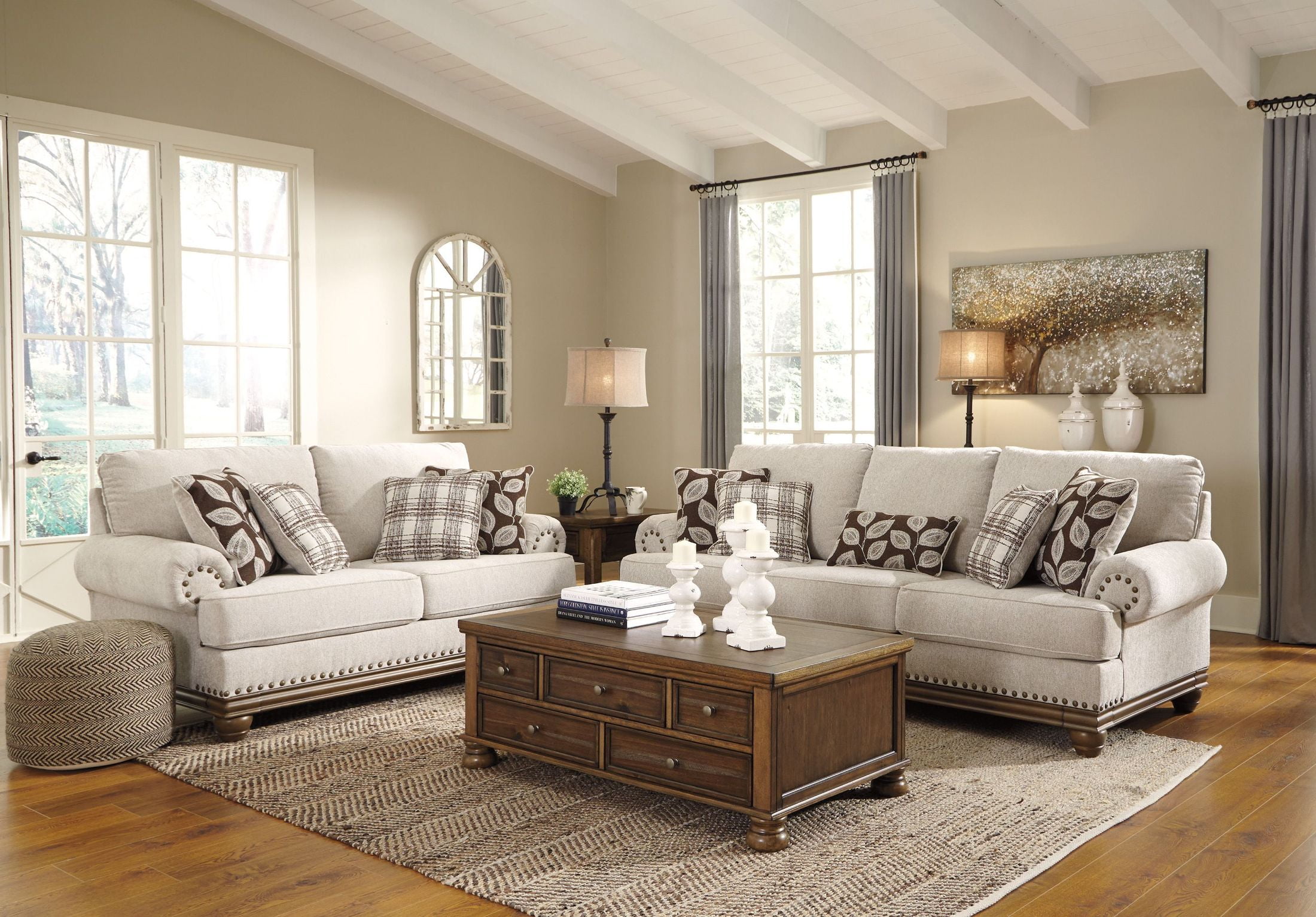 Harleson Living Room Set In Wheat By