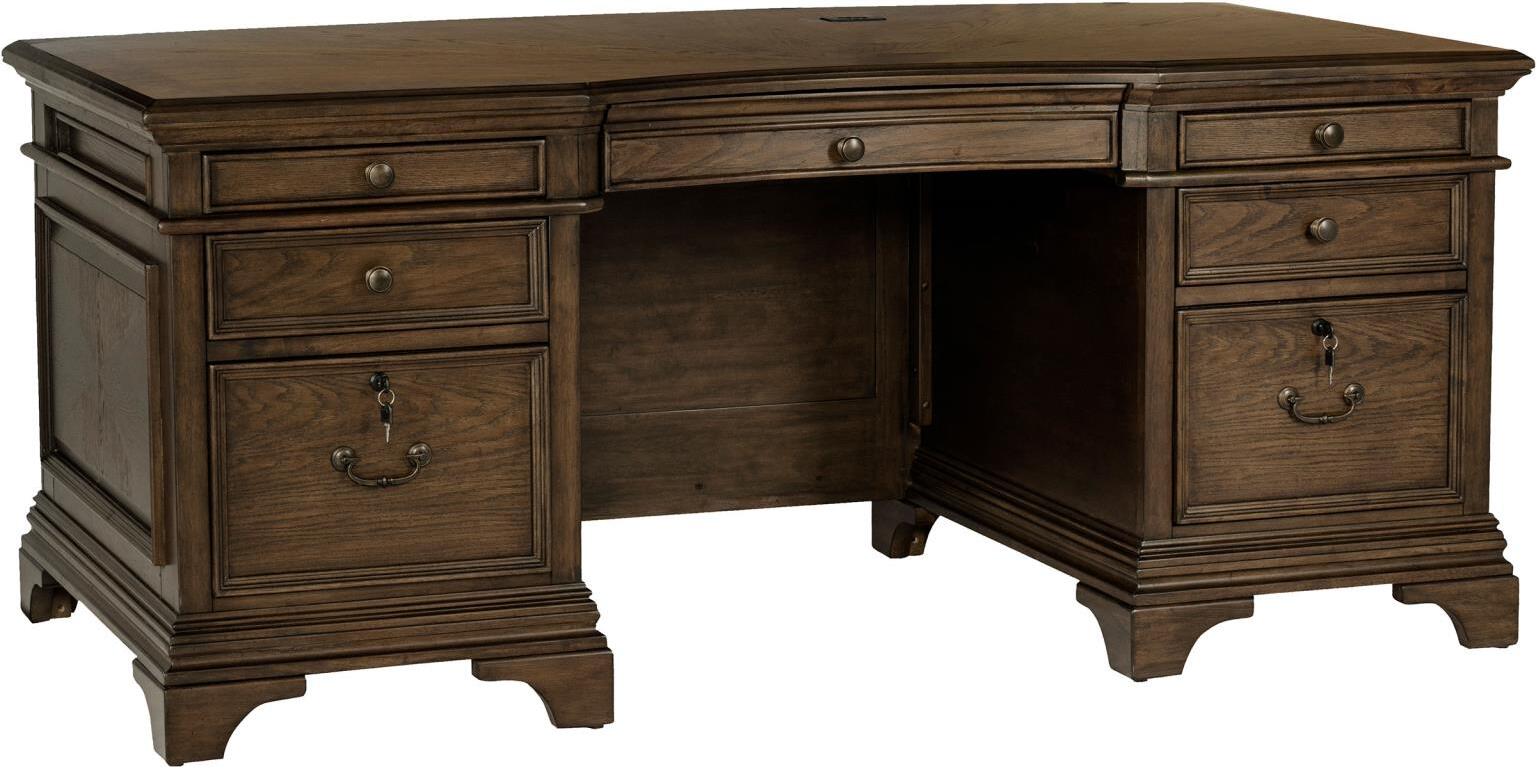 Oak executive store desk