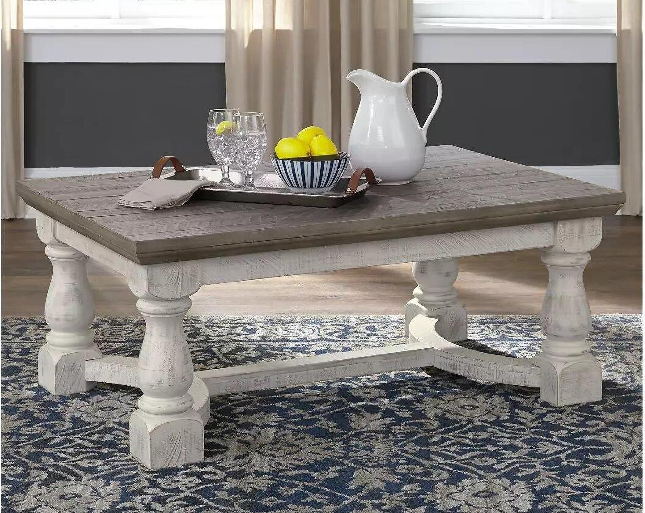 Havalance Gray and White Coffee Table by Ashley Furniture 1StopBedrooms