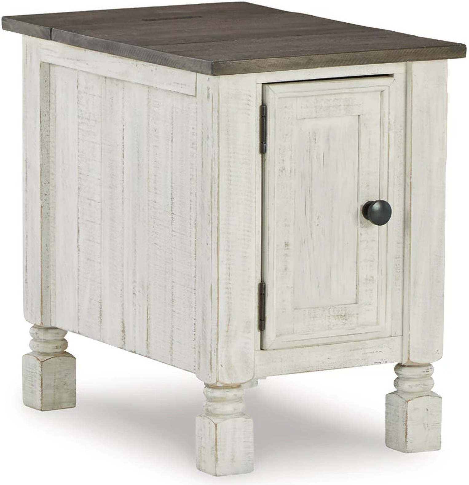 Havalance Chair Side End Table - White/Gray Havalance Chair Side End Table - White/Gray