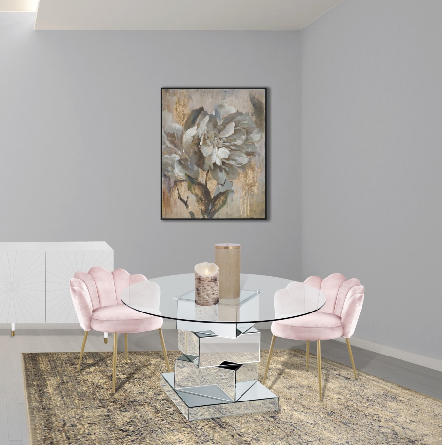 pink dining table set