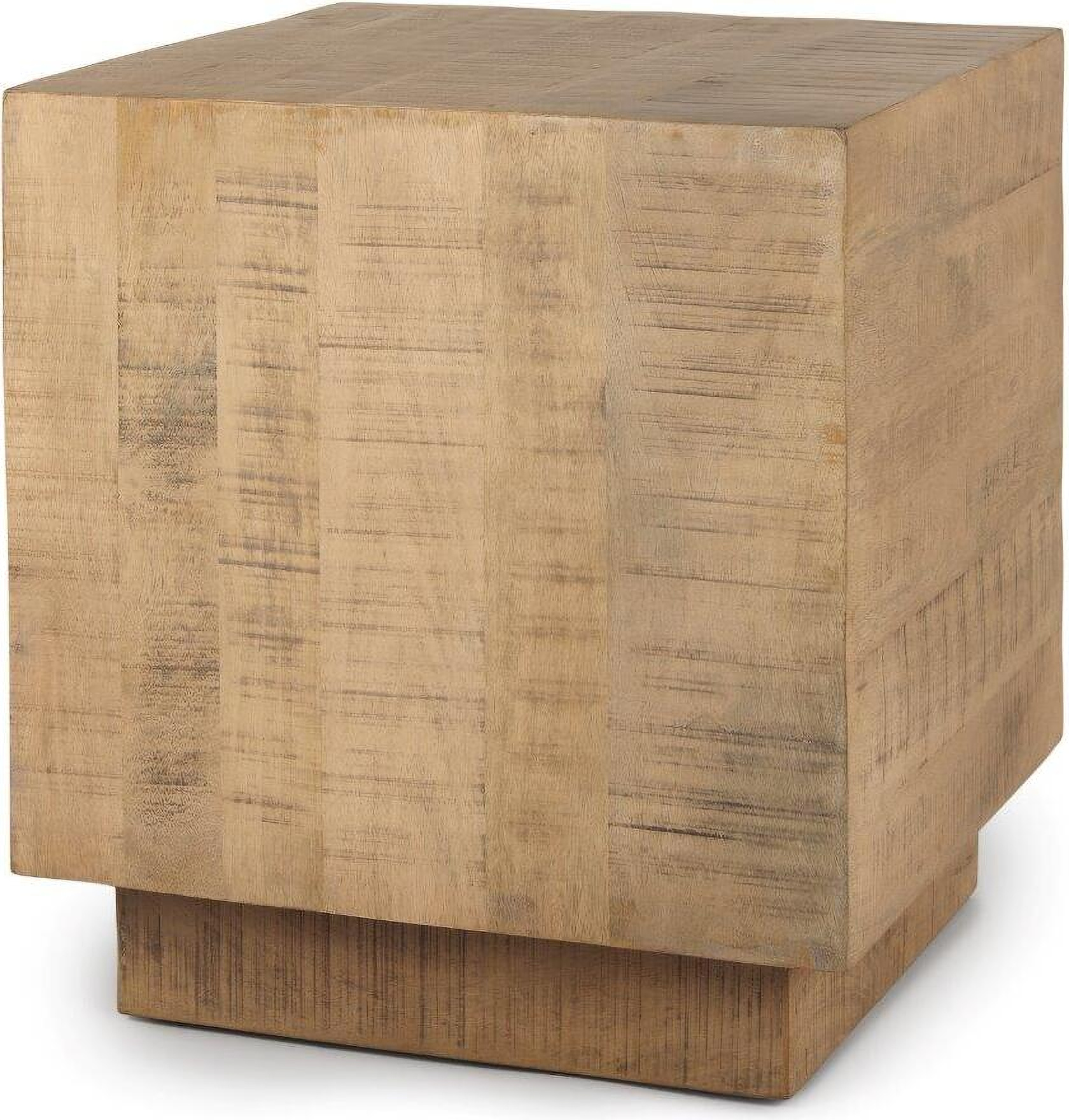 Hayden Light Brown Wood Side Table by Mercana | 1StopBedrooms