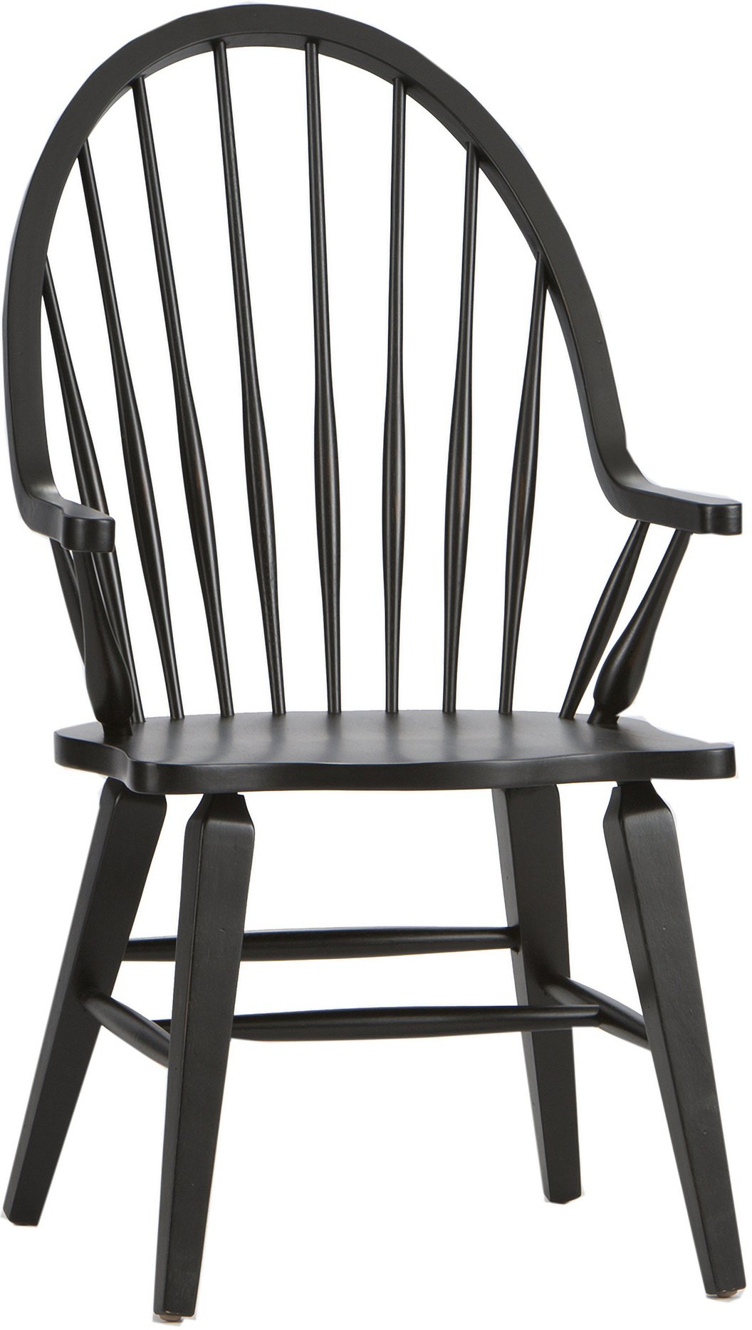 Hearthstone Black Windsor Back Arm Chair set of 2 by Liberty