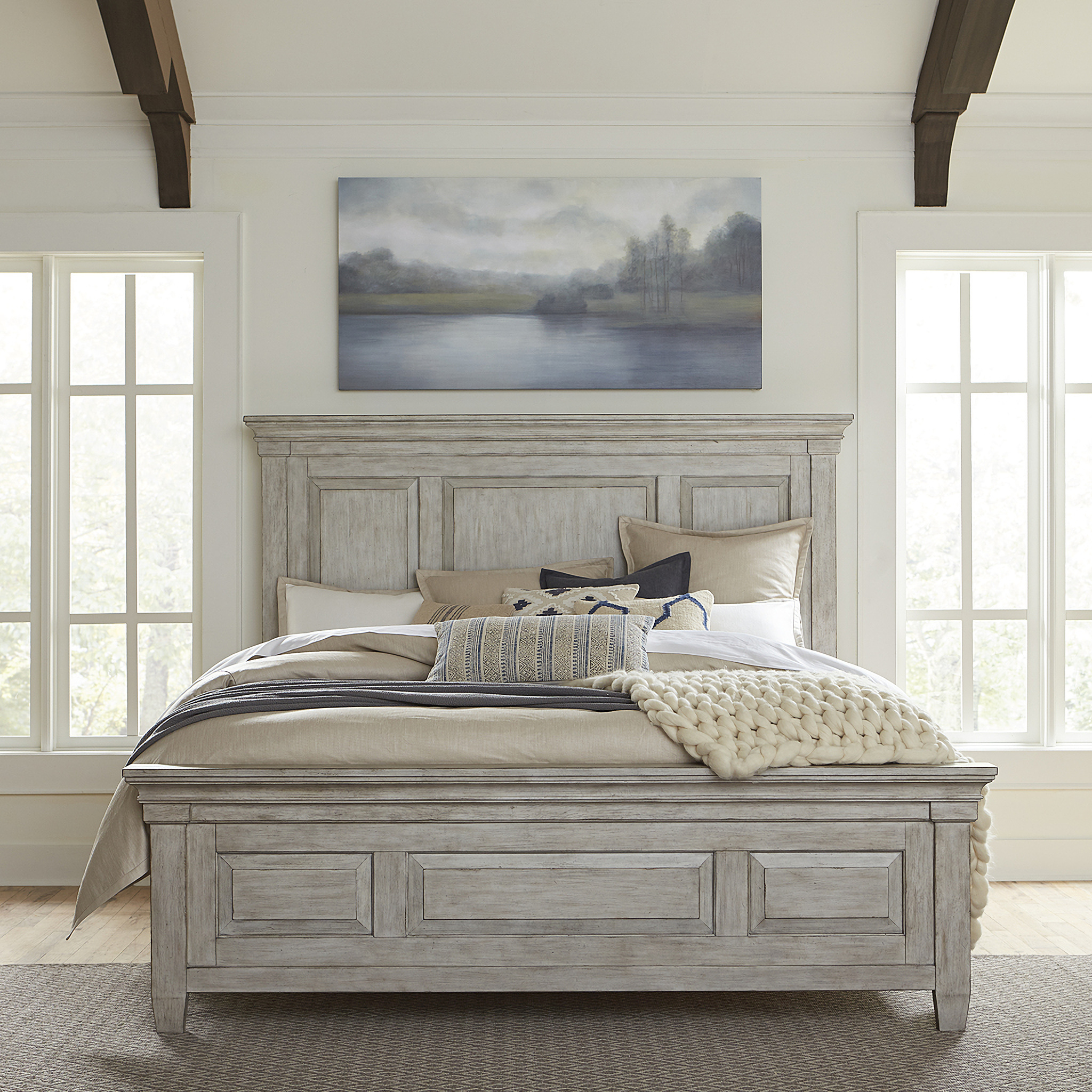 Moreshire Bisque Queen Panel Bedroom Set