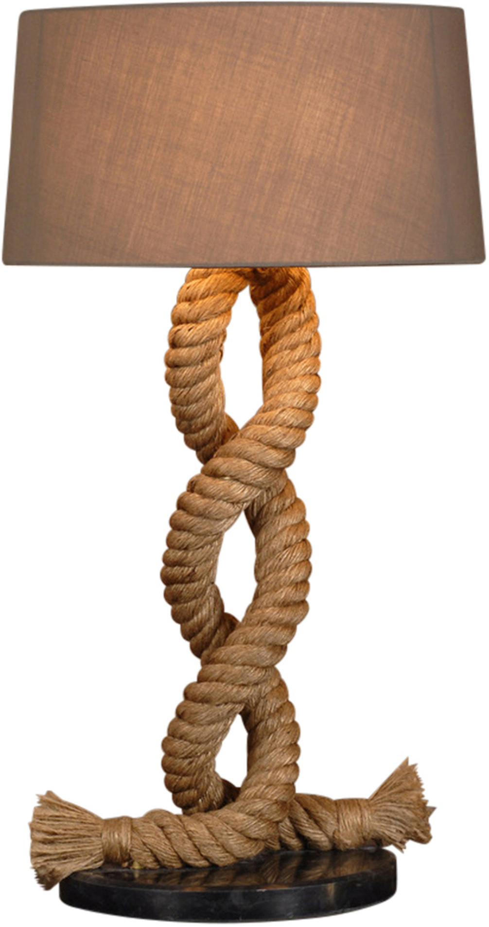 Heritage Rope Table Lamp In Black by Home Trends and Design | 1StopBedrooms