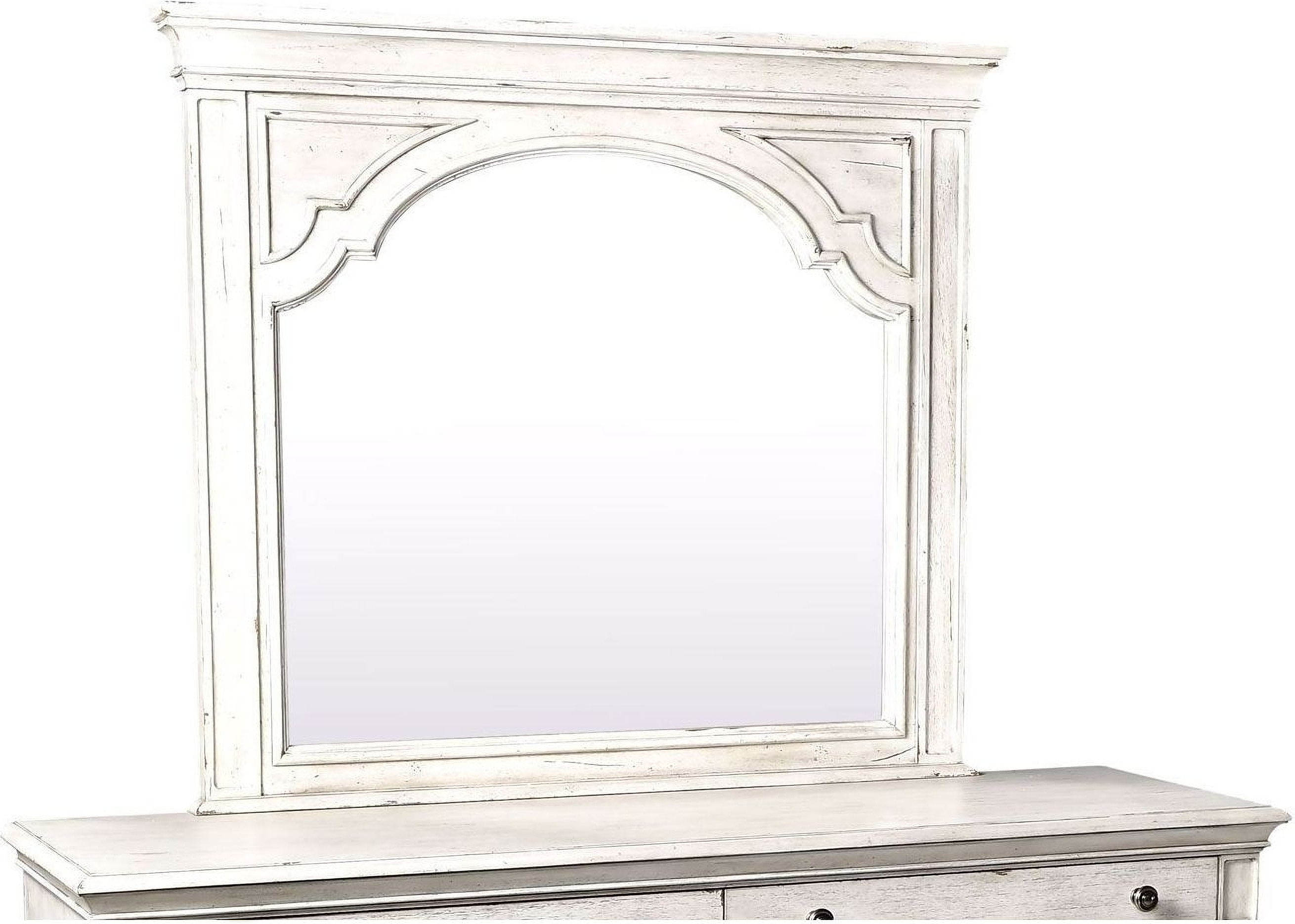 Highland Park Rustic Ivory Mirror by Steve Silver 1StopBedrooms