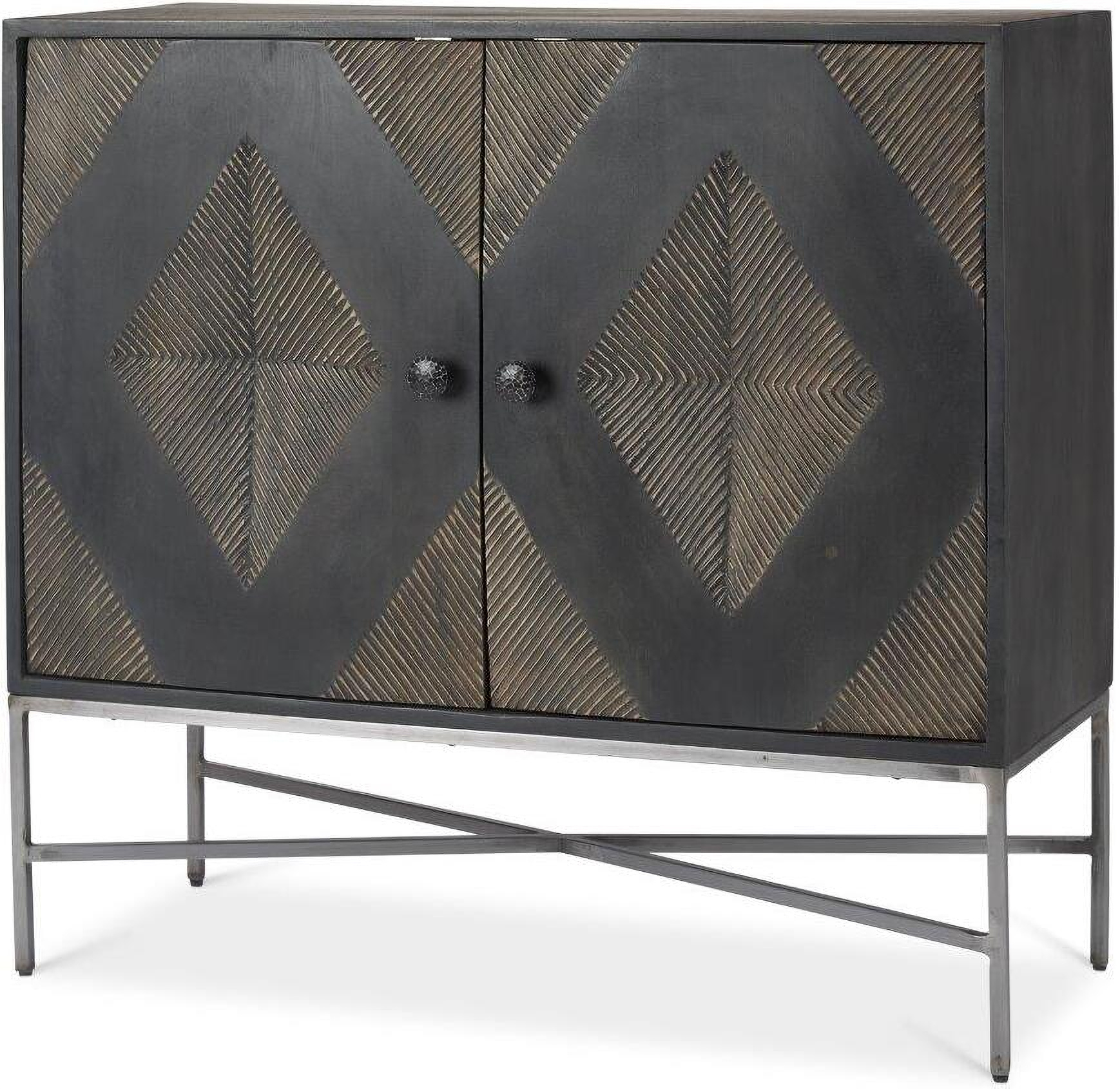 Hogarth 2 Door Dark Accent Cabinet by Mercana | 1StopBedrooms