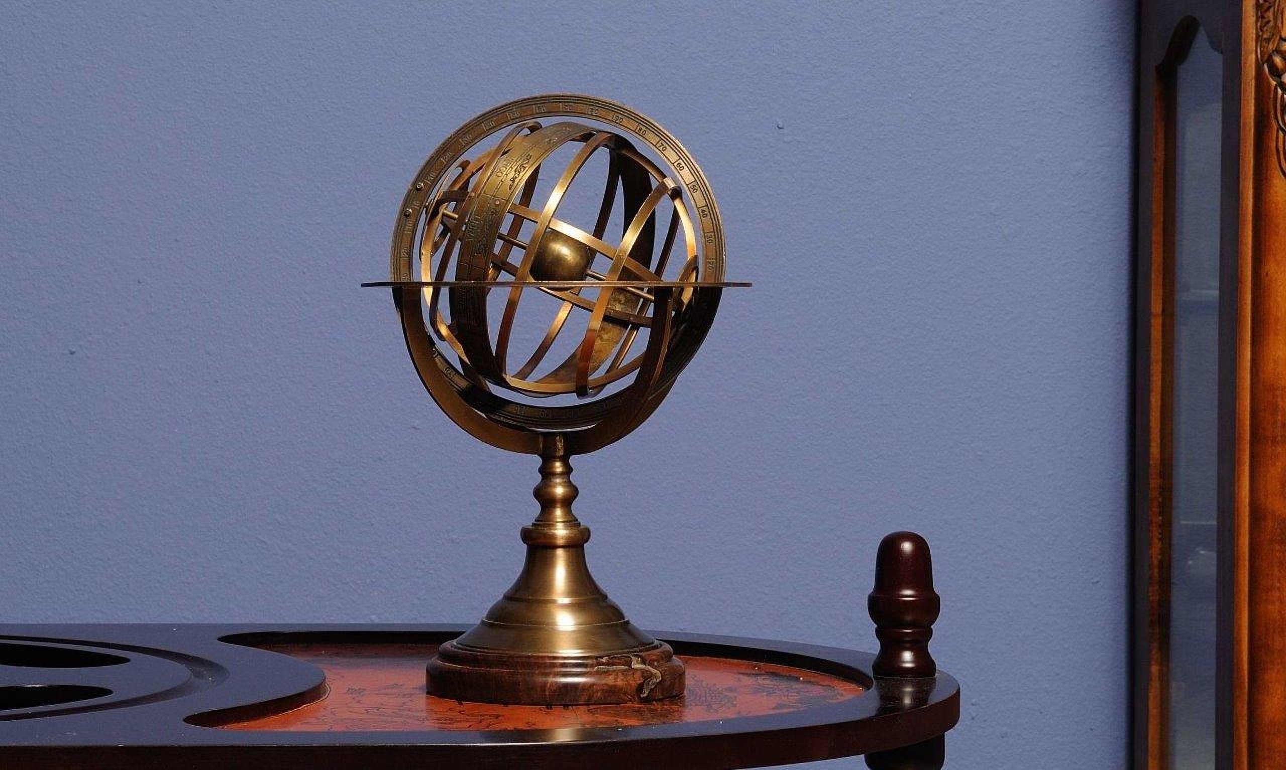 Homeroots Armillary Sphere On Wood Base | 1StopBedrooms