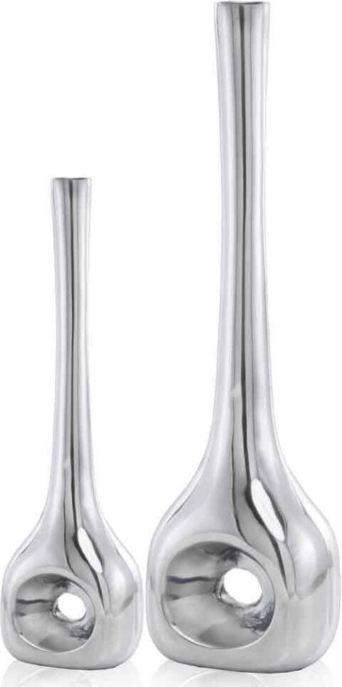 Homeroots Buffed Site Hole Vases Set Of 2 354606