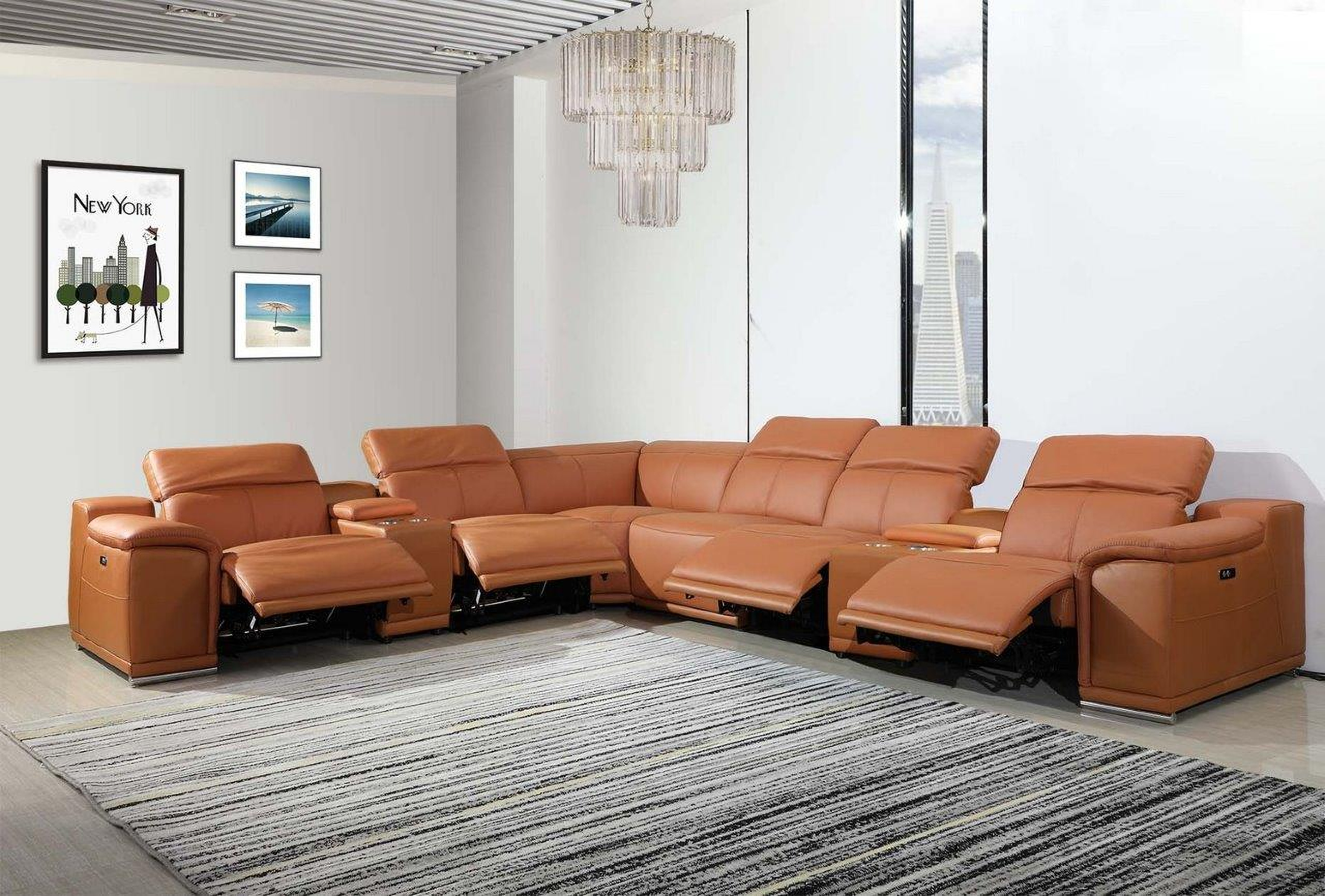 Camel on sale brown sectional