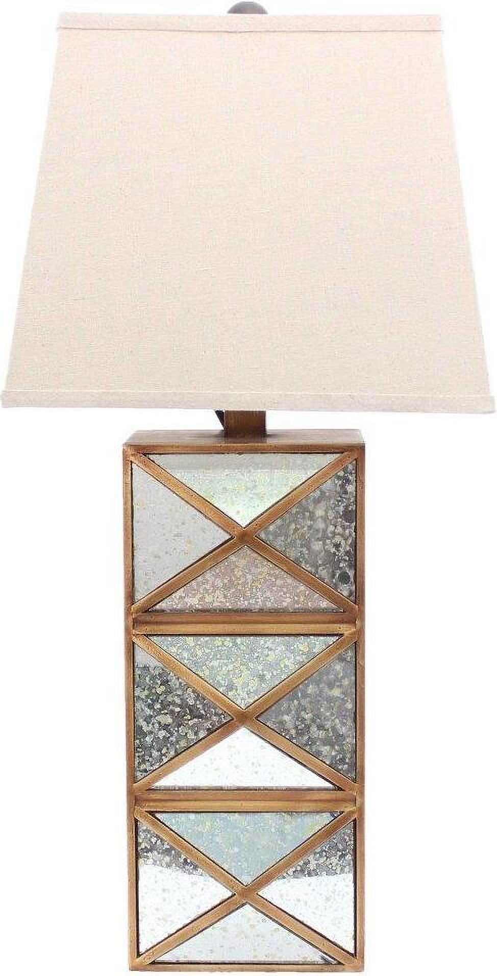 Homeroots Gold Modern Illusionary Mirrored Base Table Lamp | 1StopBedrooms