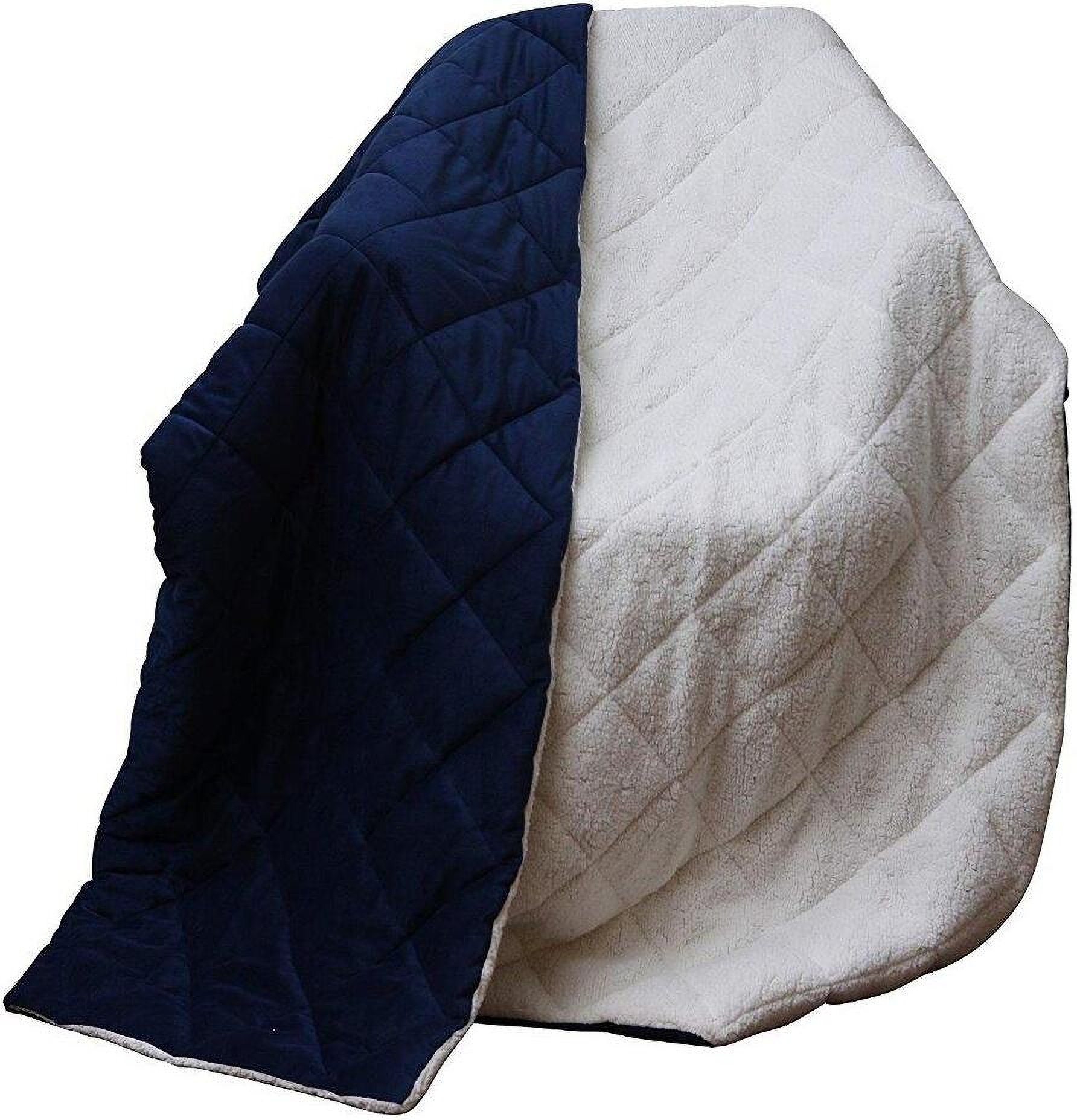 Navy quilted best sale throw blanket