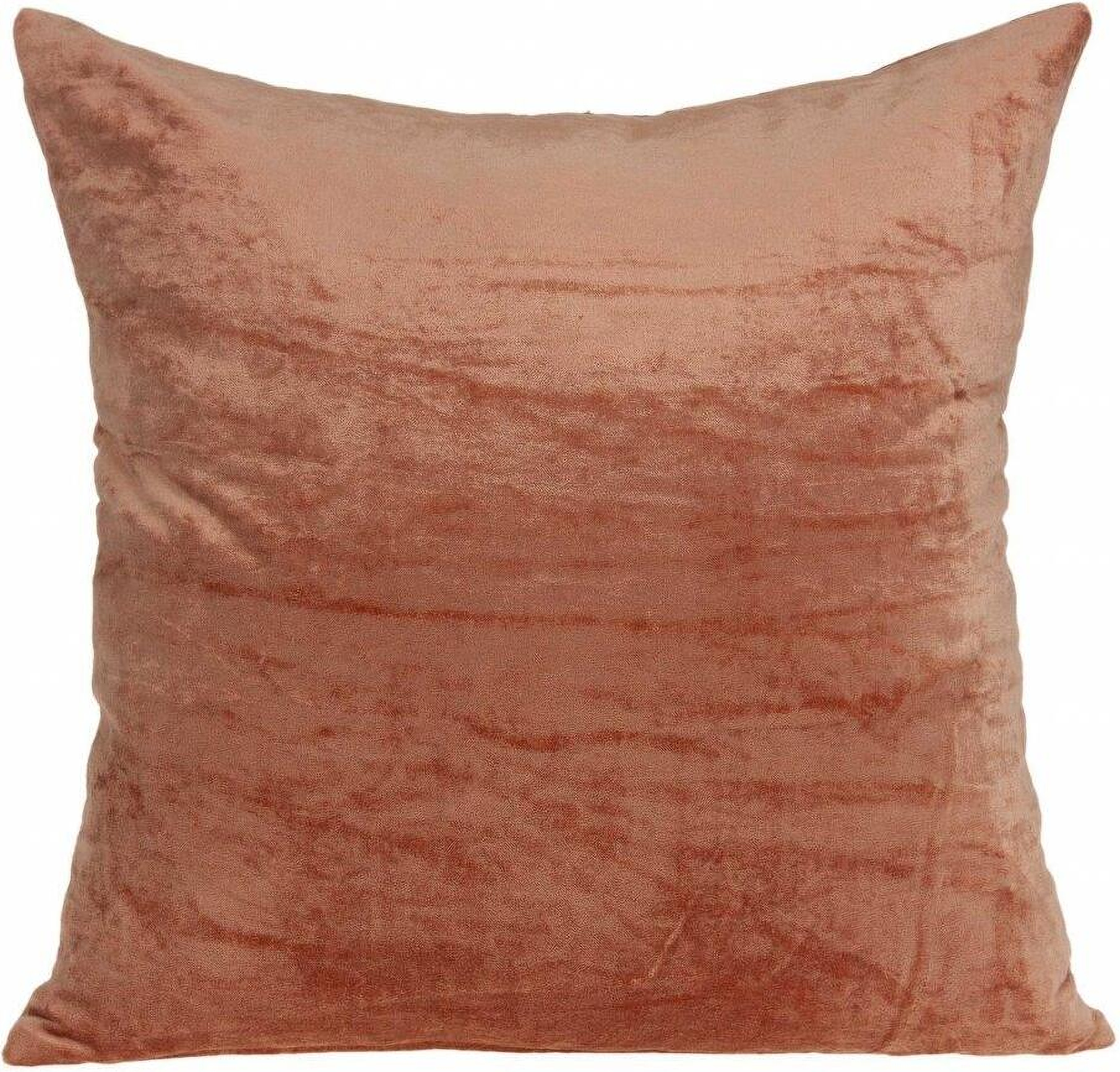 Homeroots Transitional Orange Solid Pillow Cover With Poly Insert ...