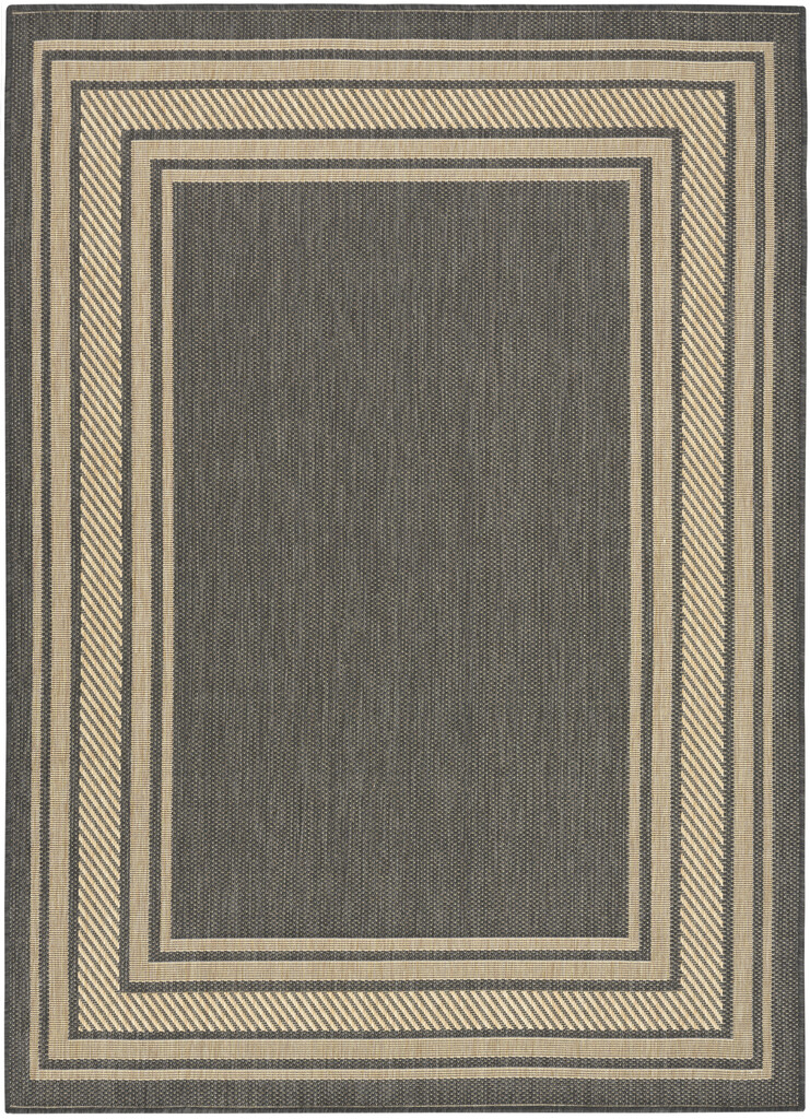 Horizon 5' x 7' Indoor Outdoor Rug In Charcoal by Nourison | 1StopBedrooms