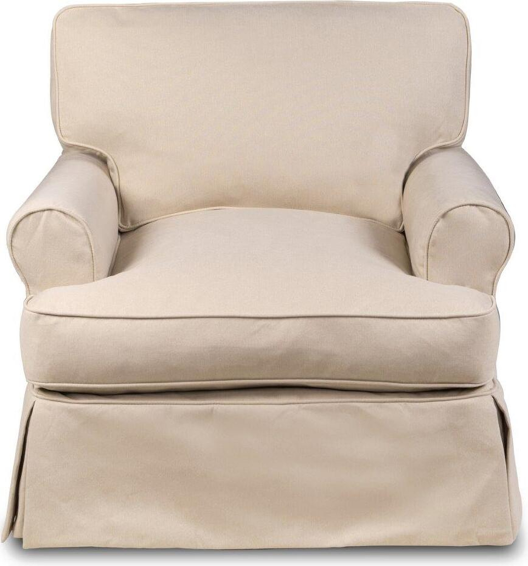 Horizon Tan Slipcovered TCushion Chair by Sunset Trading 1StopBedrooms