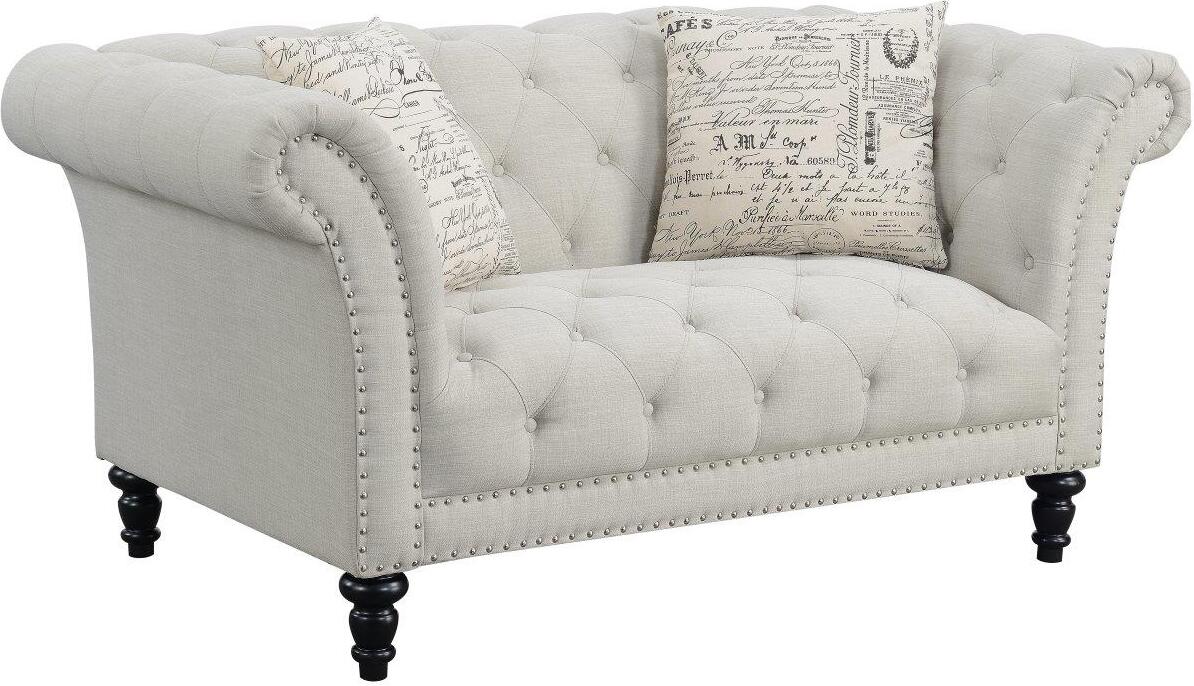 Hutton 2 Loveseat In Ivory By Emerald