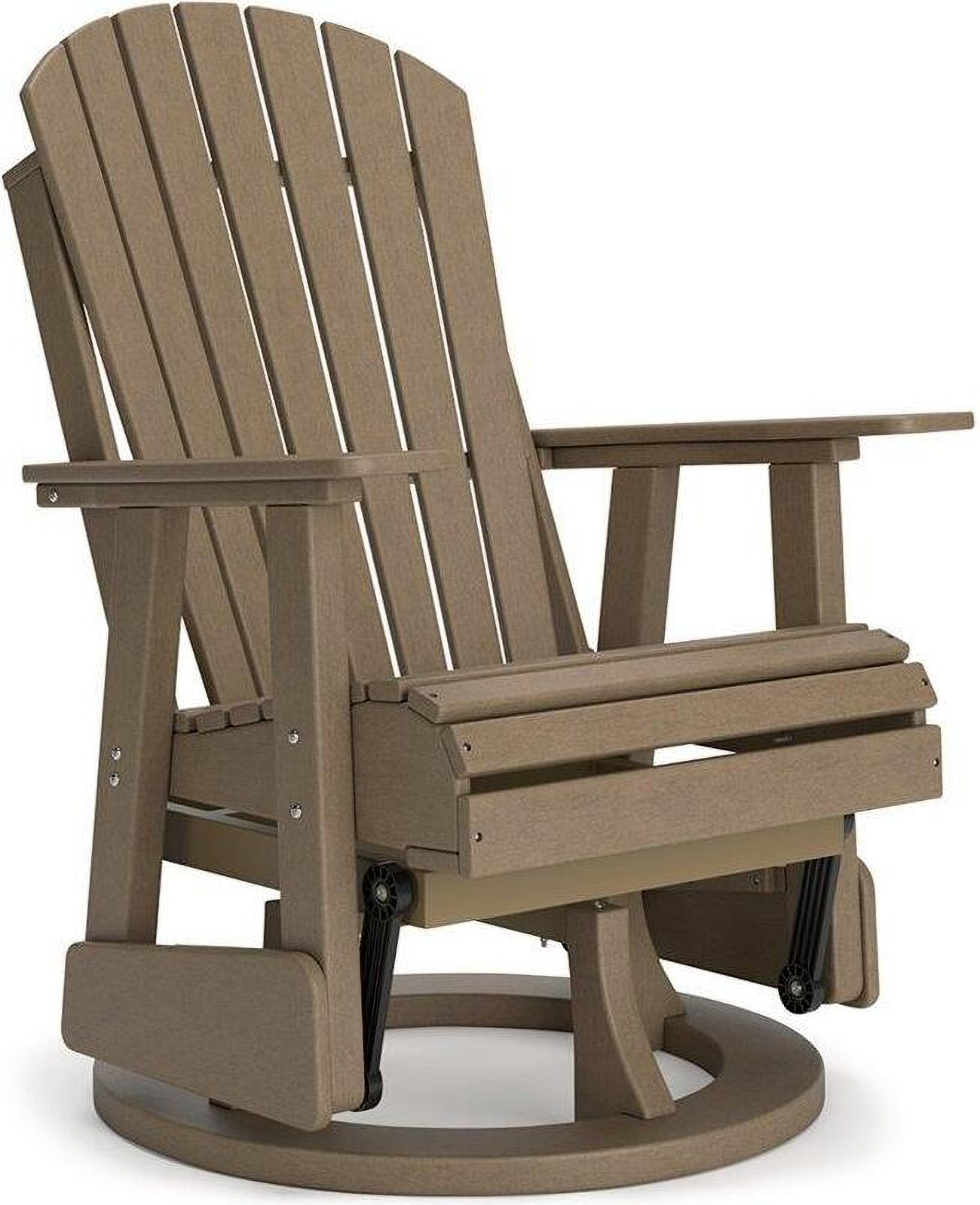 Hyland wave Outdoor Swivel Glider Chair In Driftwood
